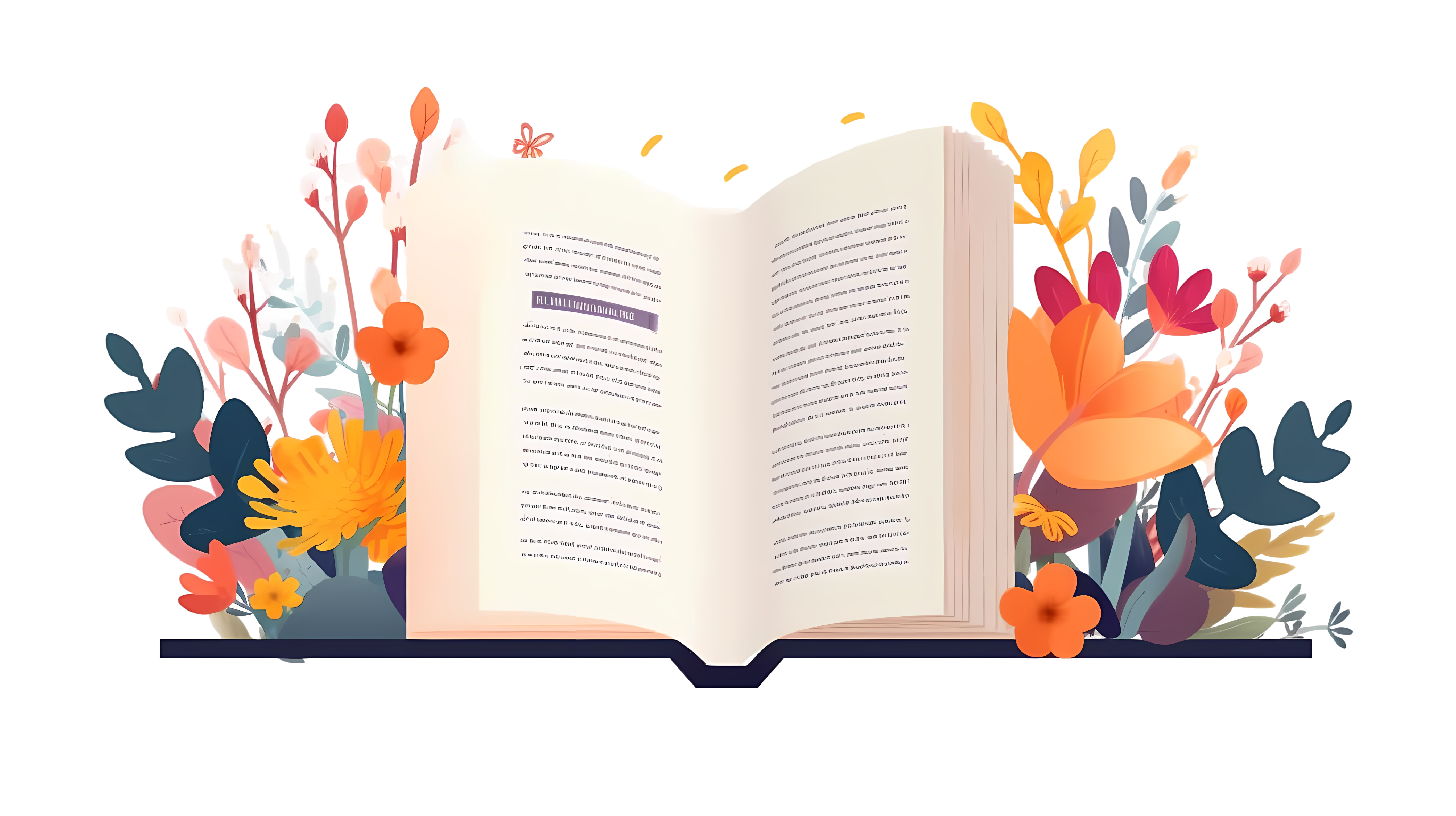 Open this book and flowers