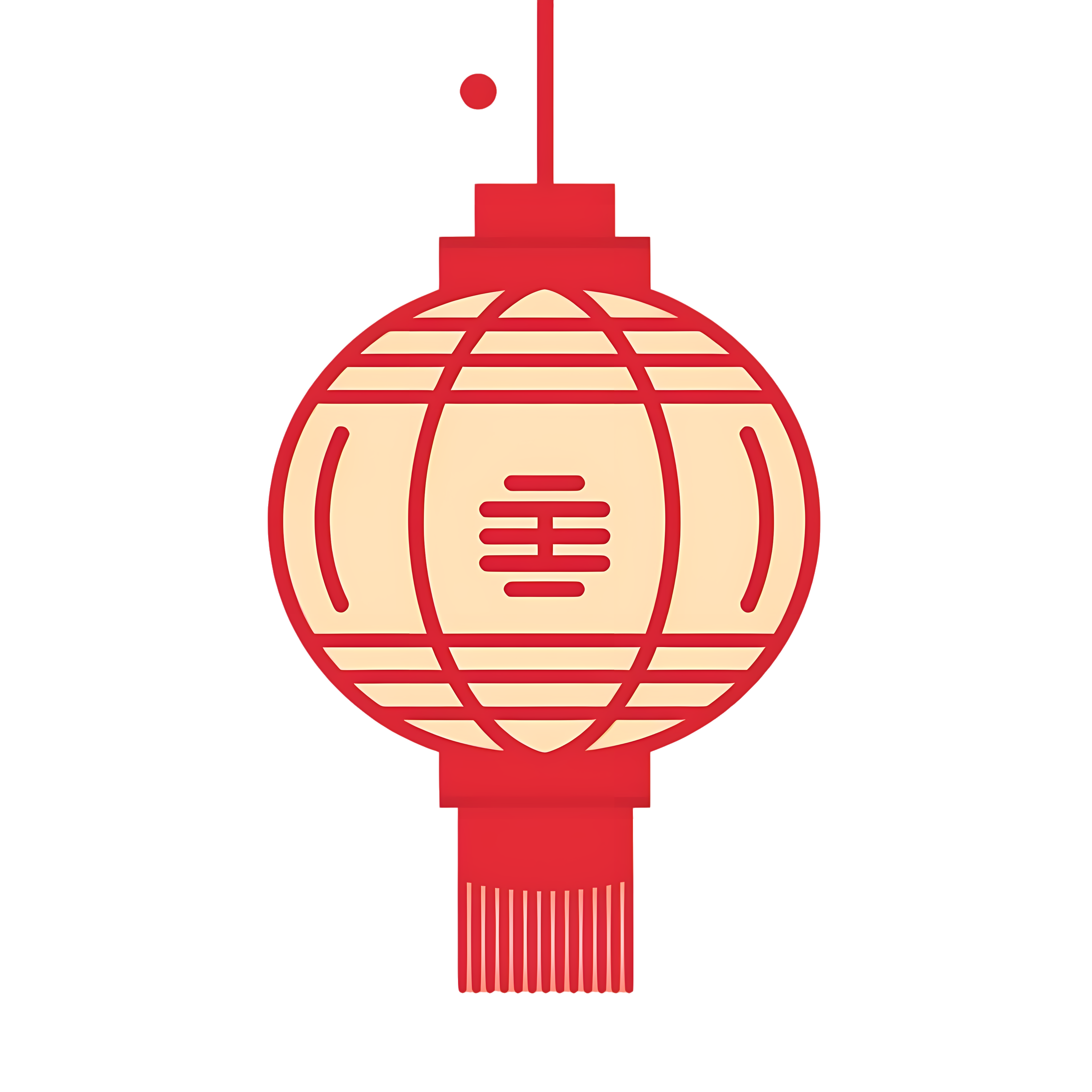 Toy style Spring Festival lantern vector illustration