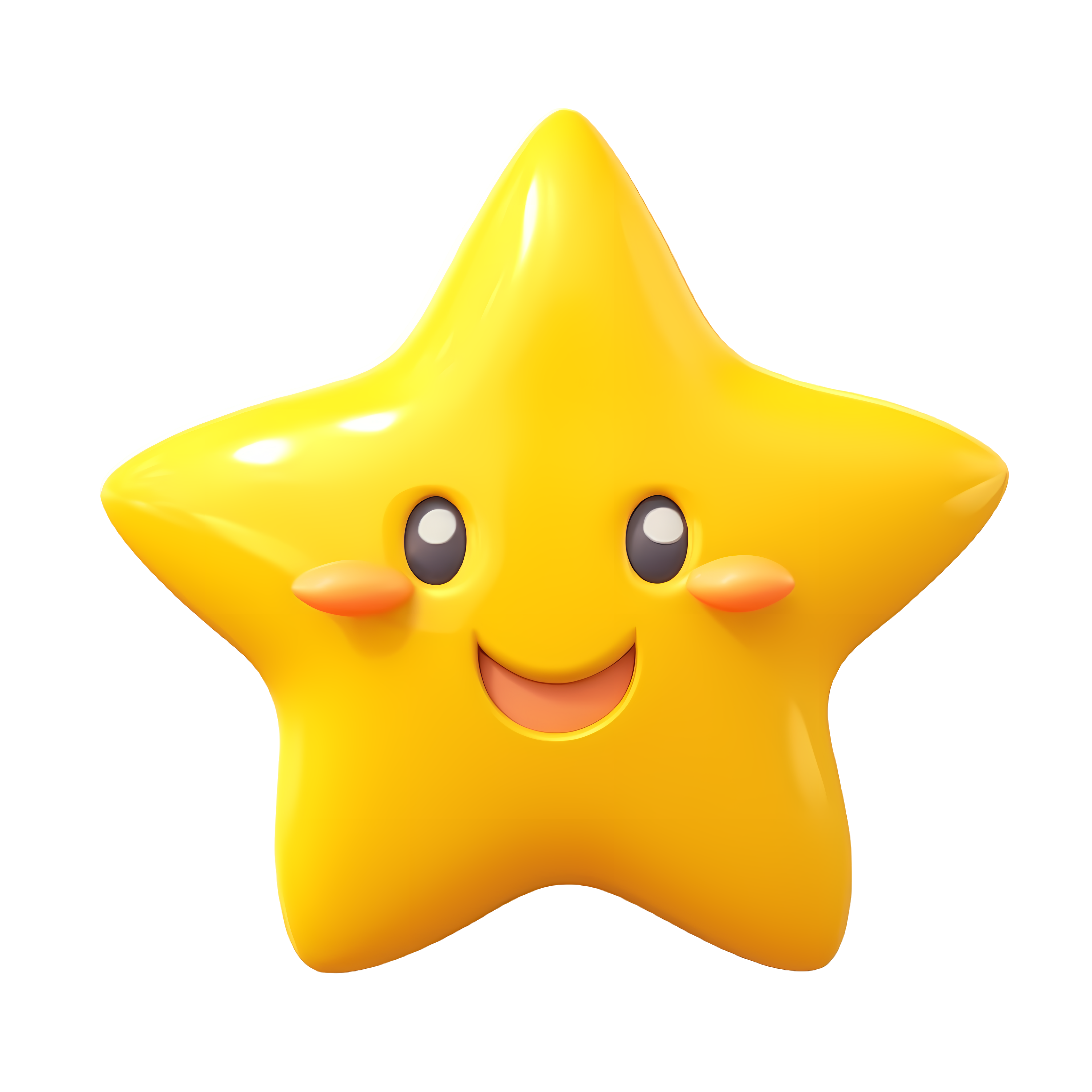 Fluid Golden Star Flower Icon Material