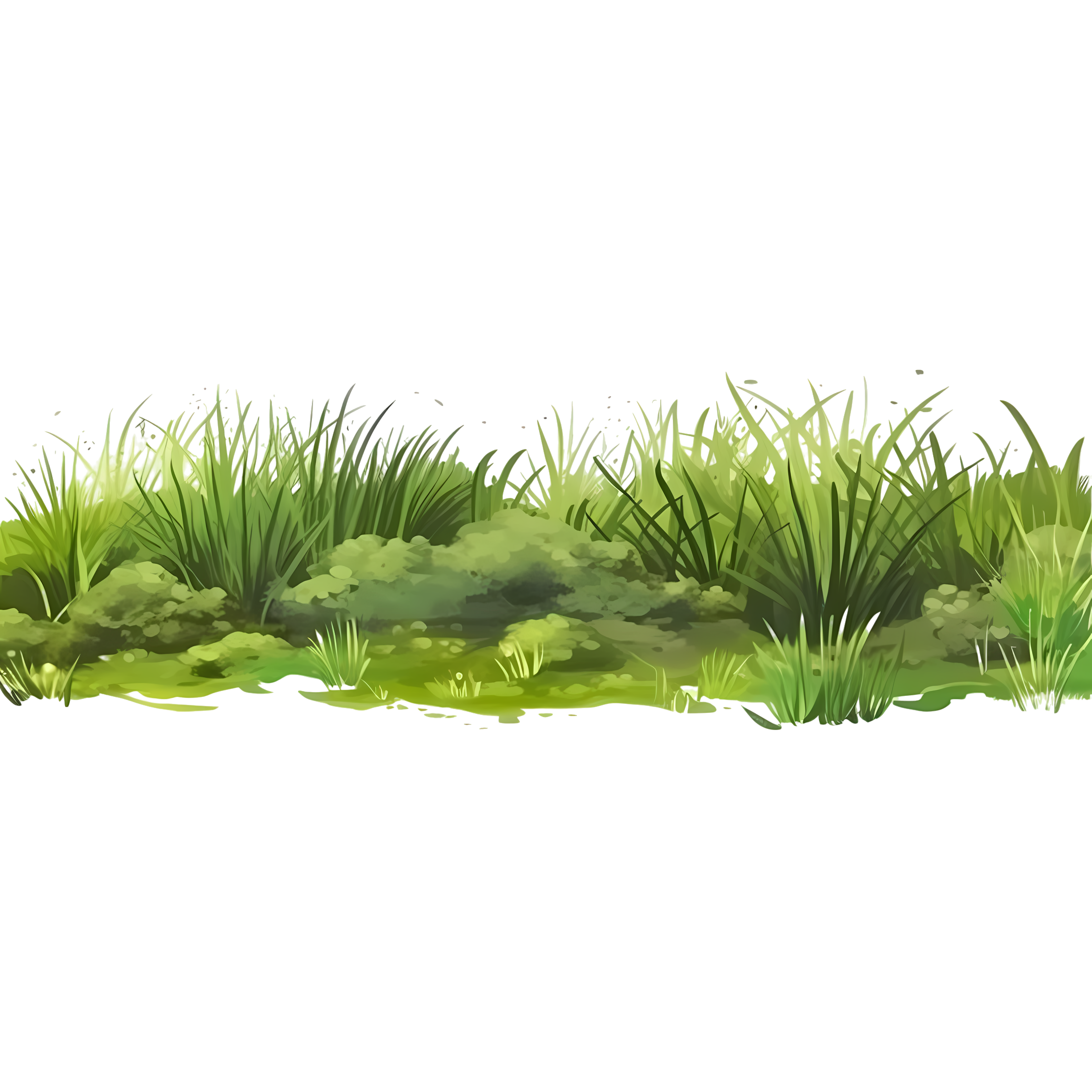 Tropical grassland illustration elements PNG graphic materials