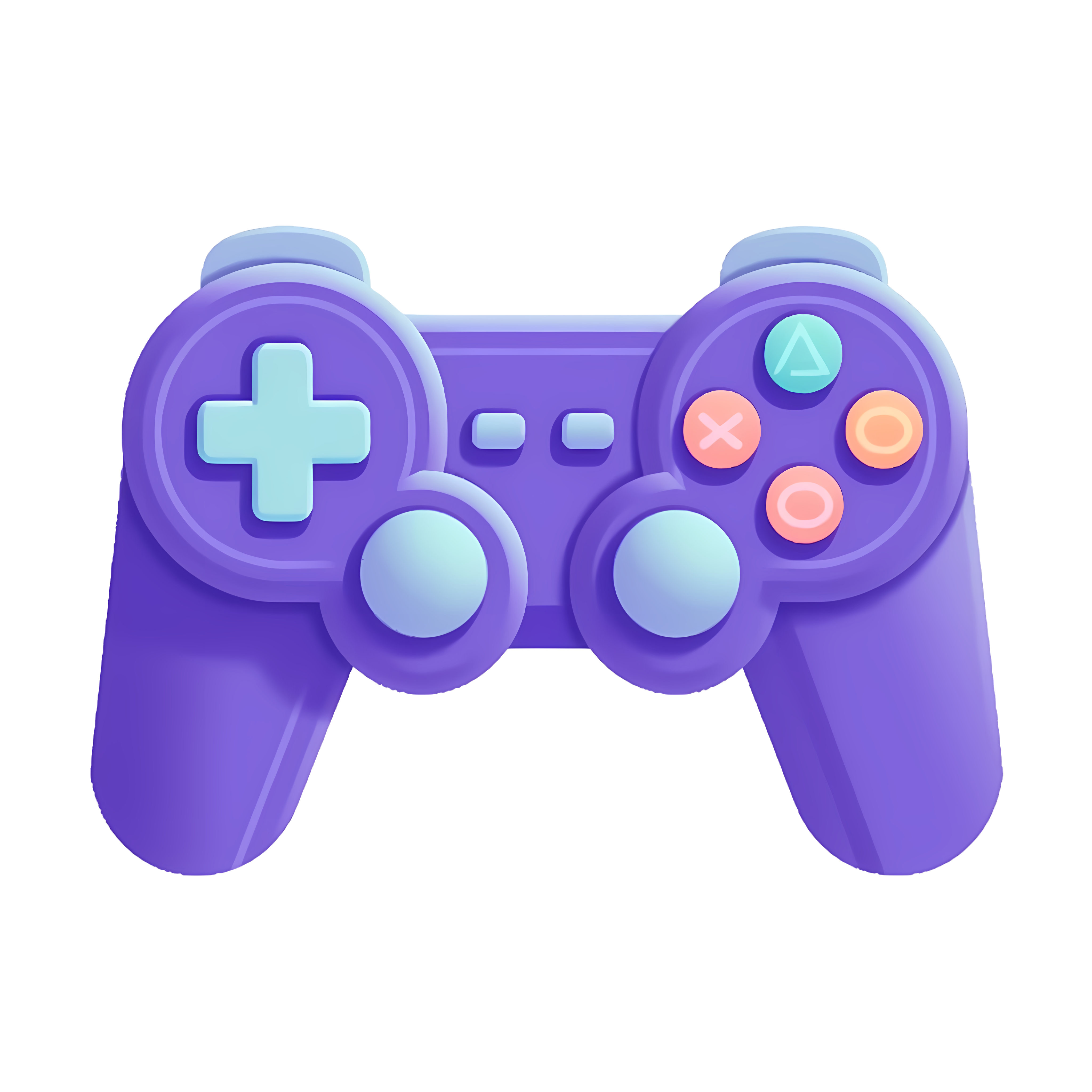 Purple game controller PNG graphic material