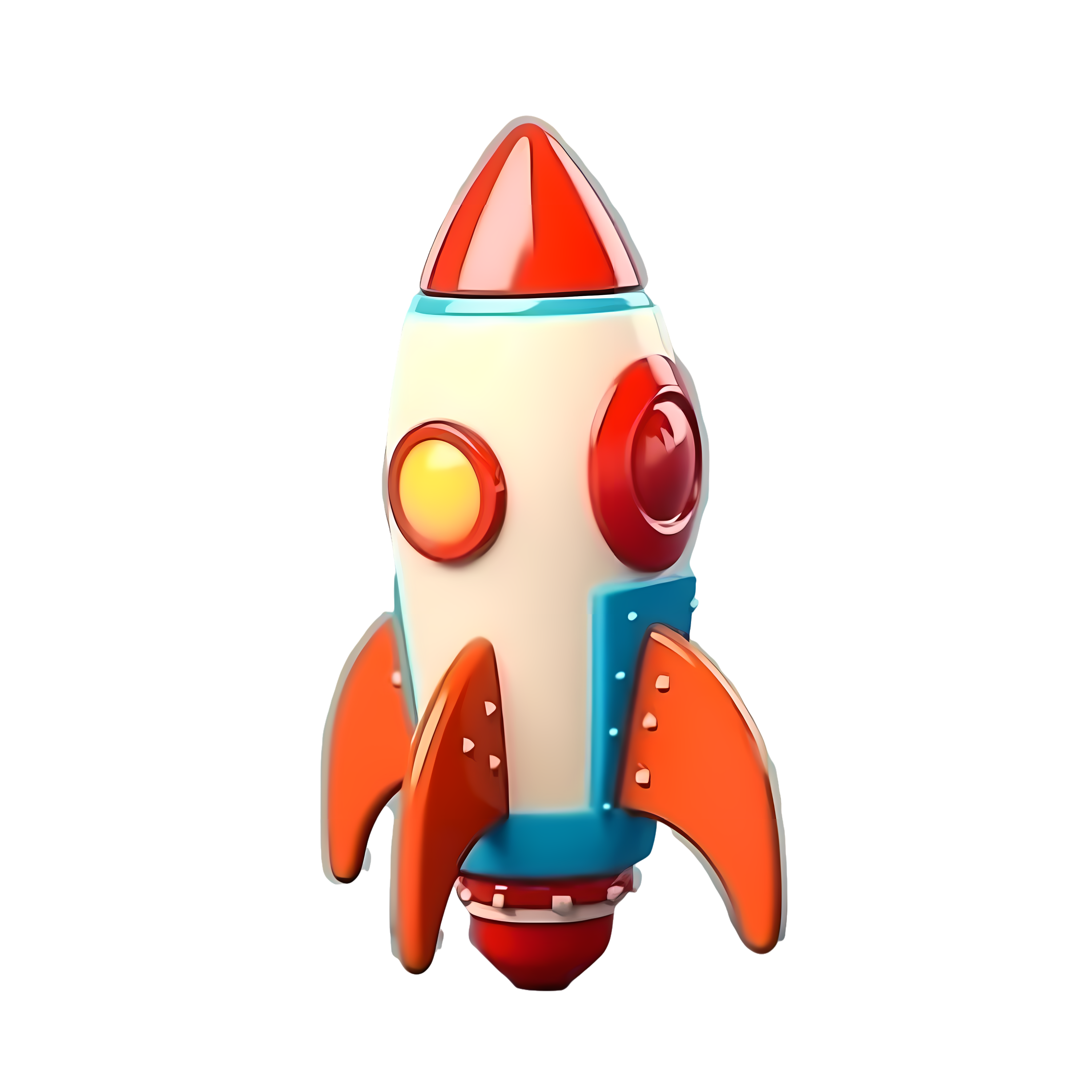 Cute rocket missile PNG graphic material