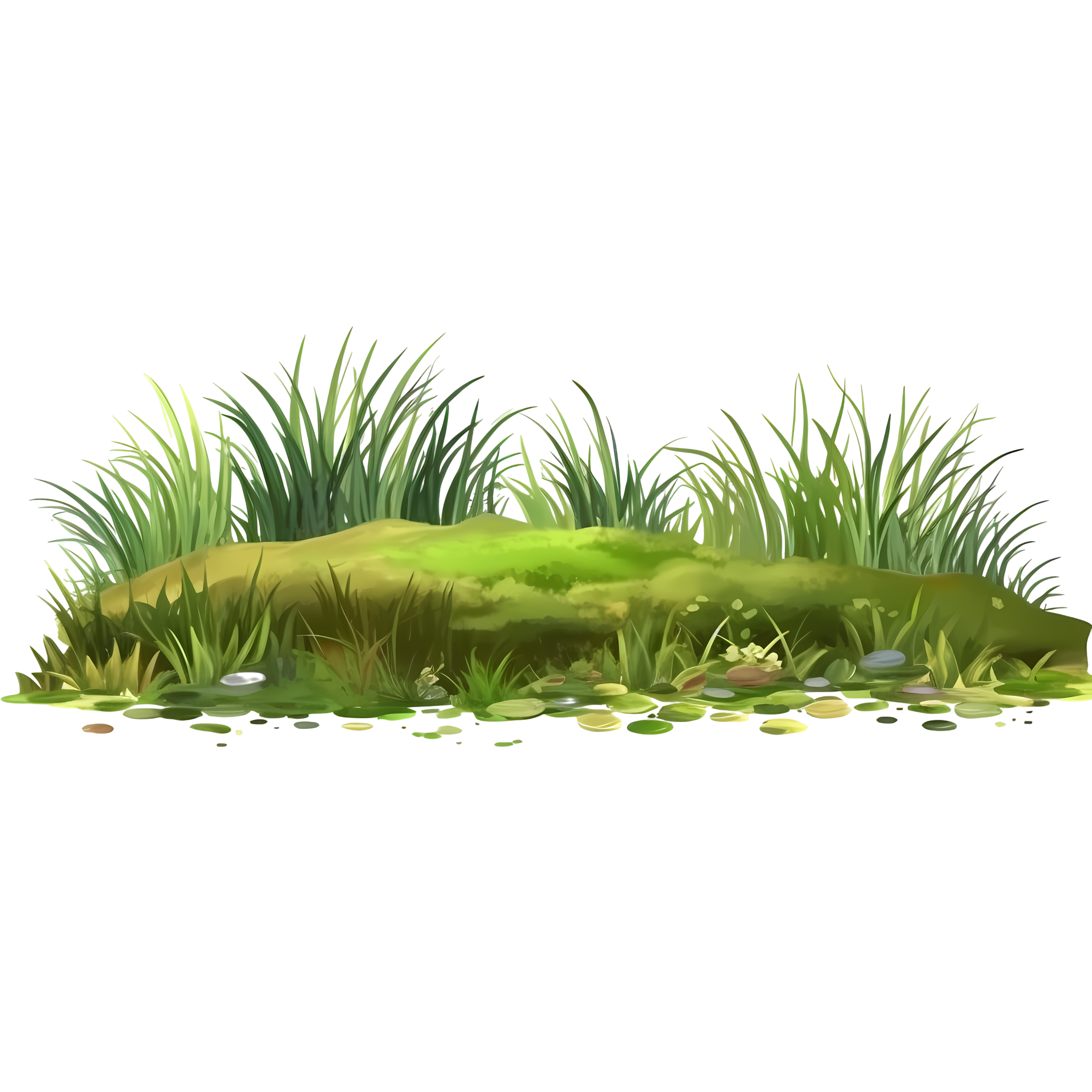 Tropical grassland illustration design graphic material
