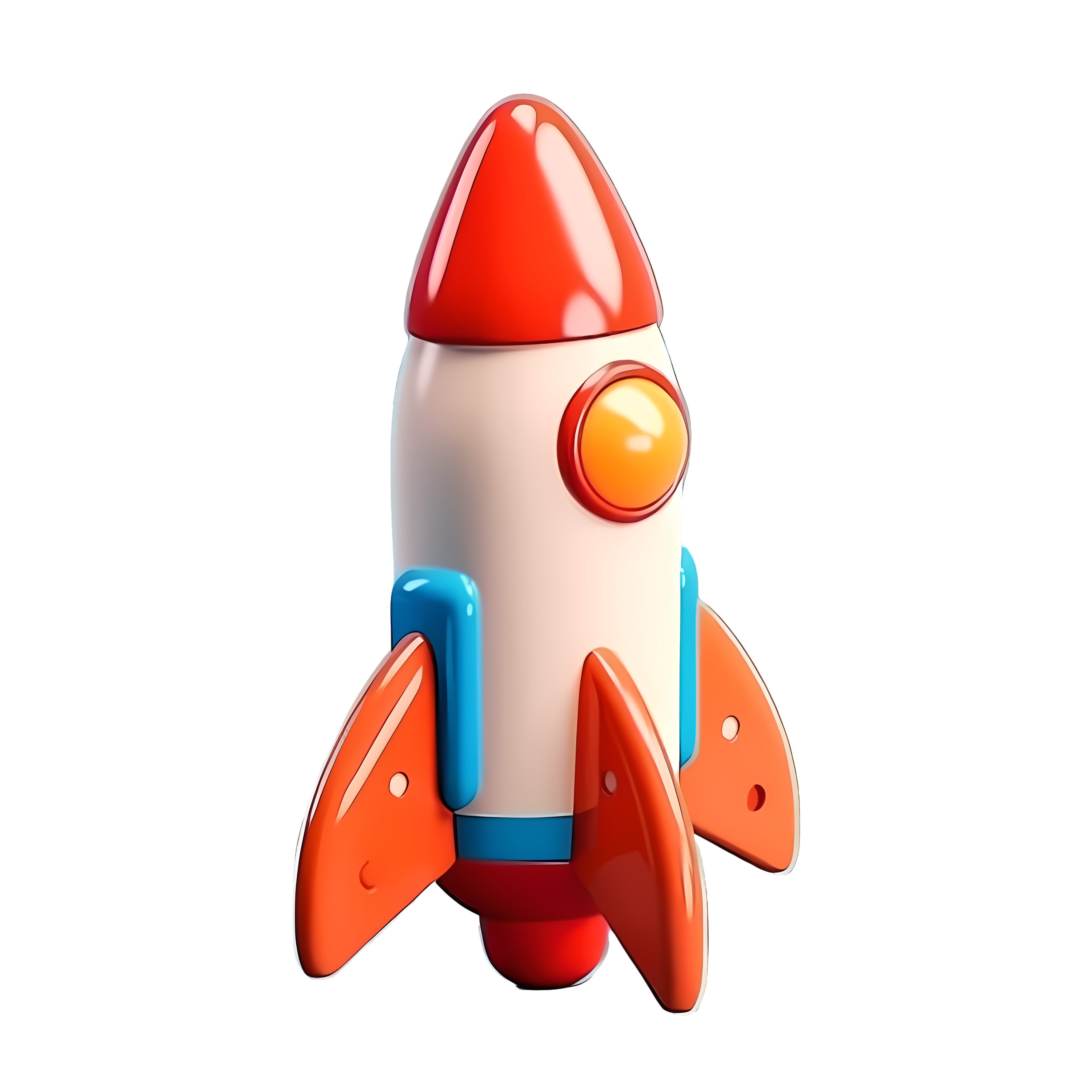 Cute cartoon toy rocket missile PNG graphic material