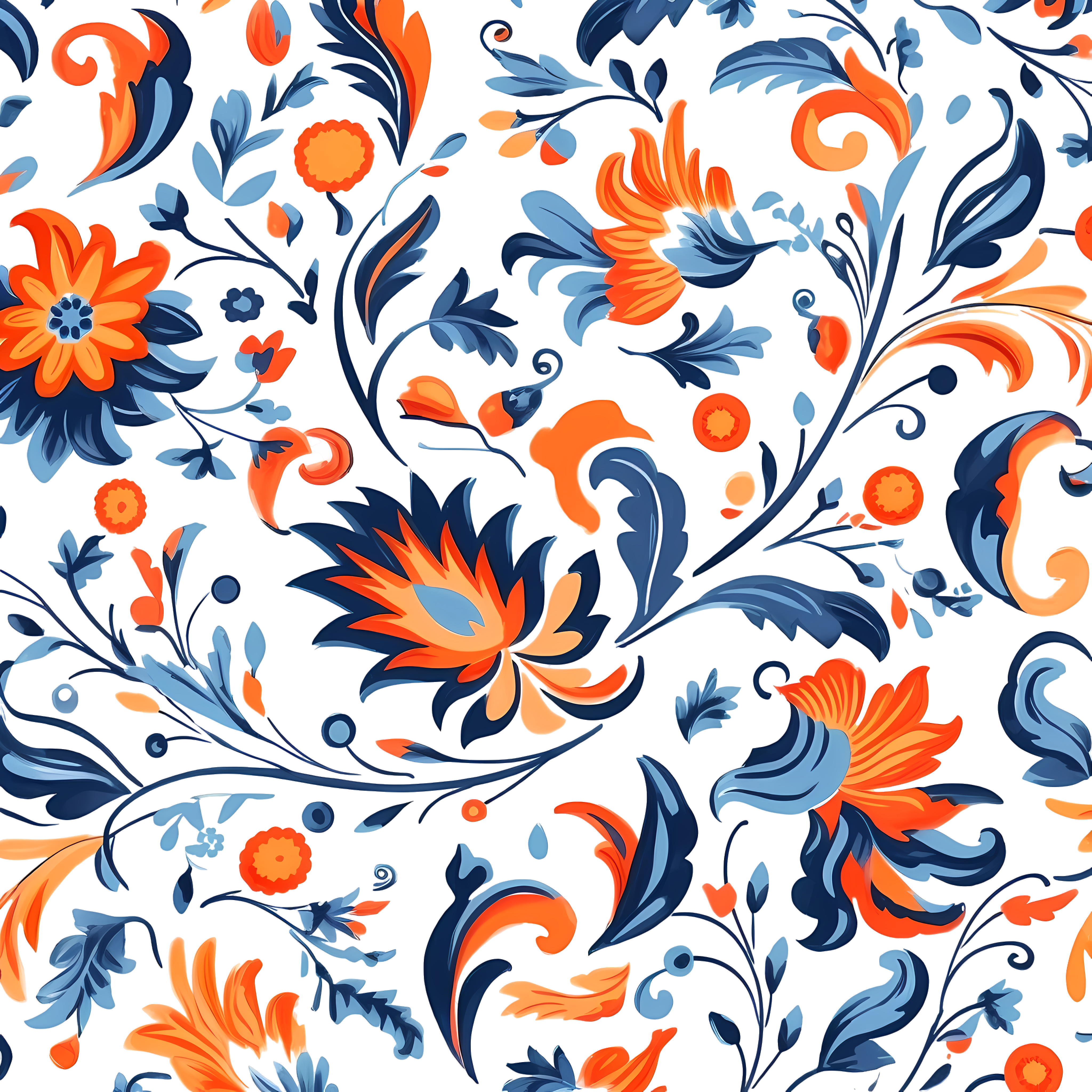 White background patterned material