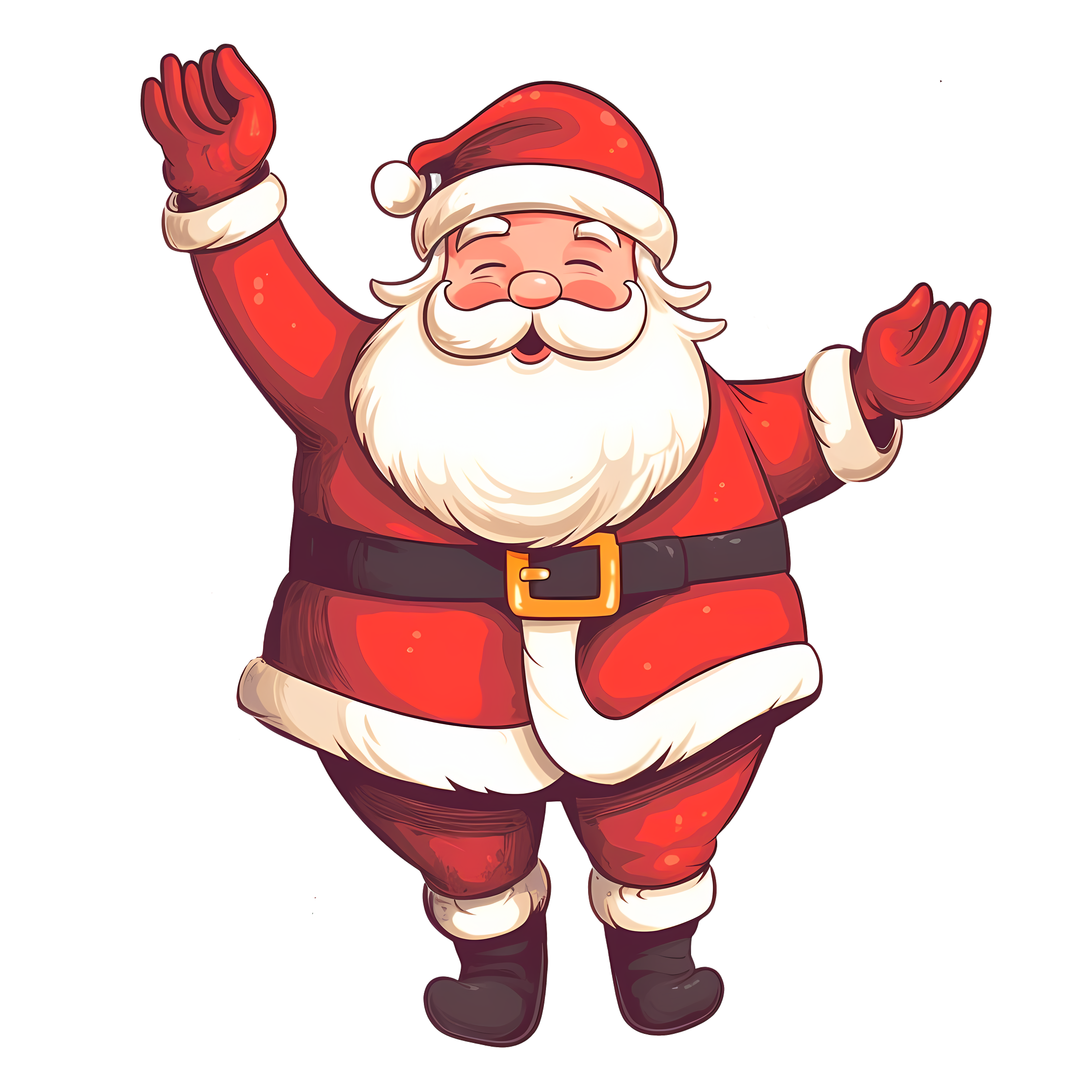 Hand-drawn illustration Santa Claus PNG graphic material