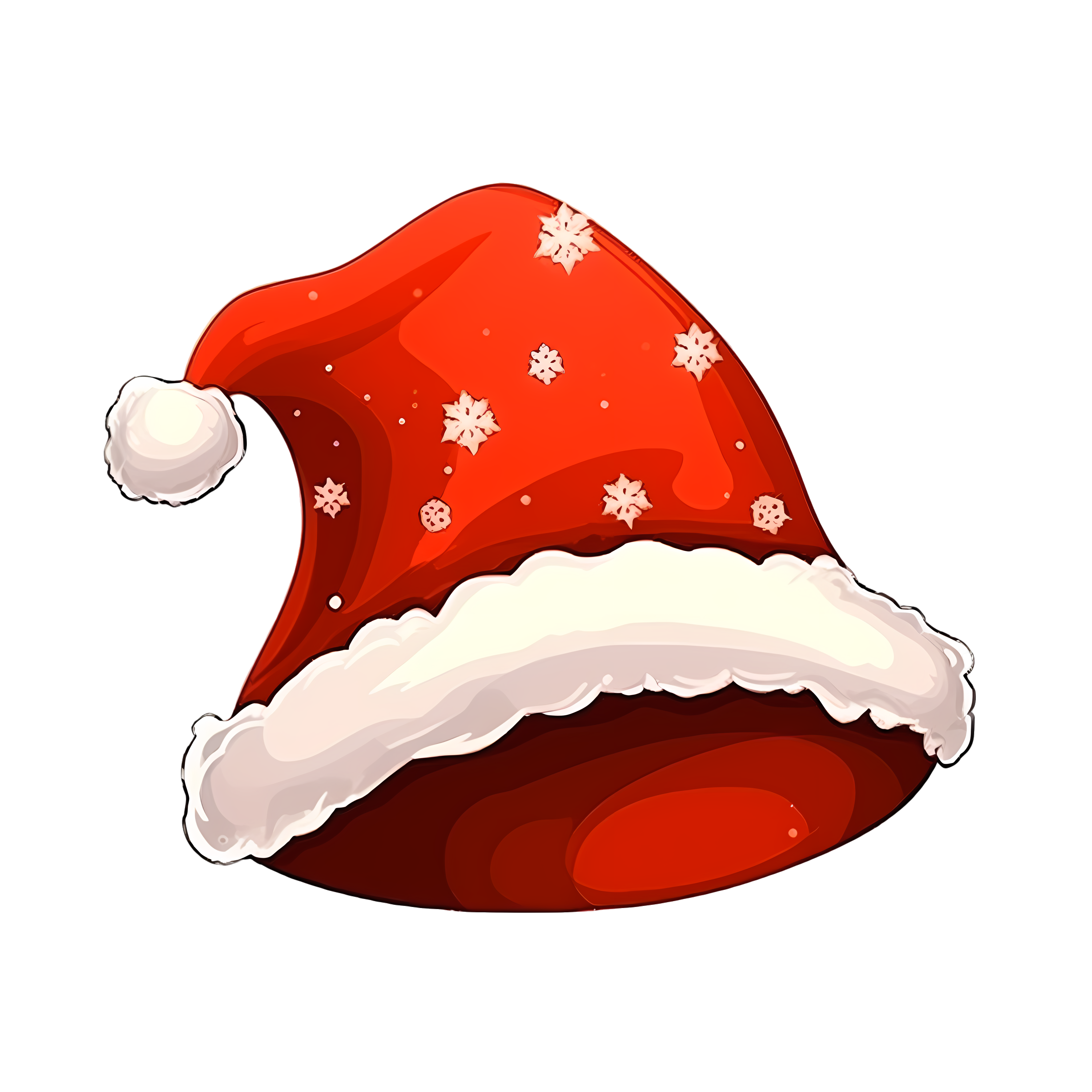 Hand-drawn flat illustration Christmas hat PNG material