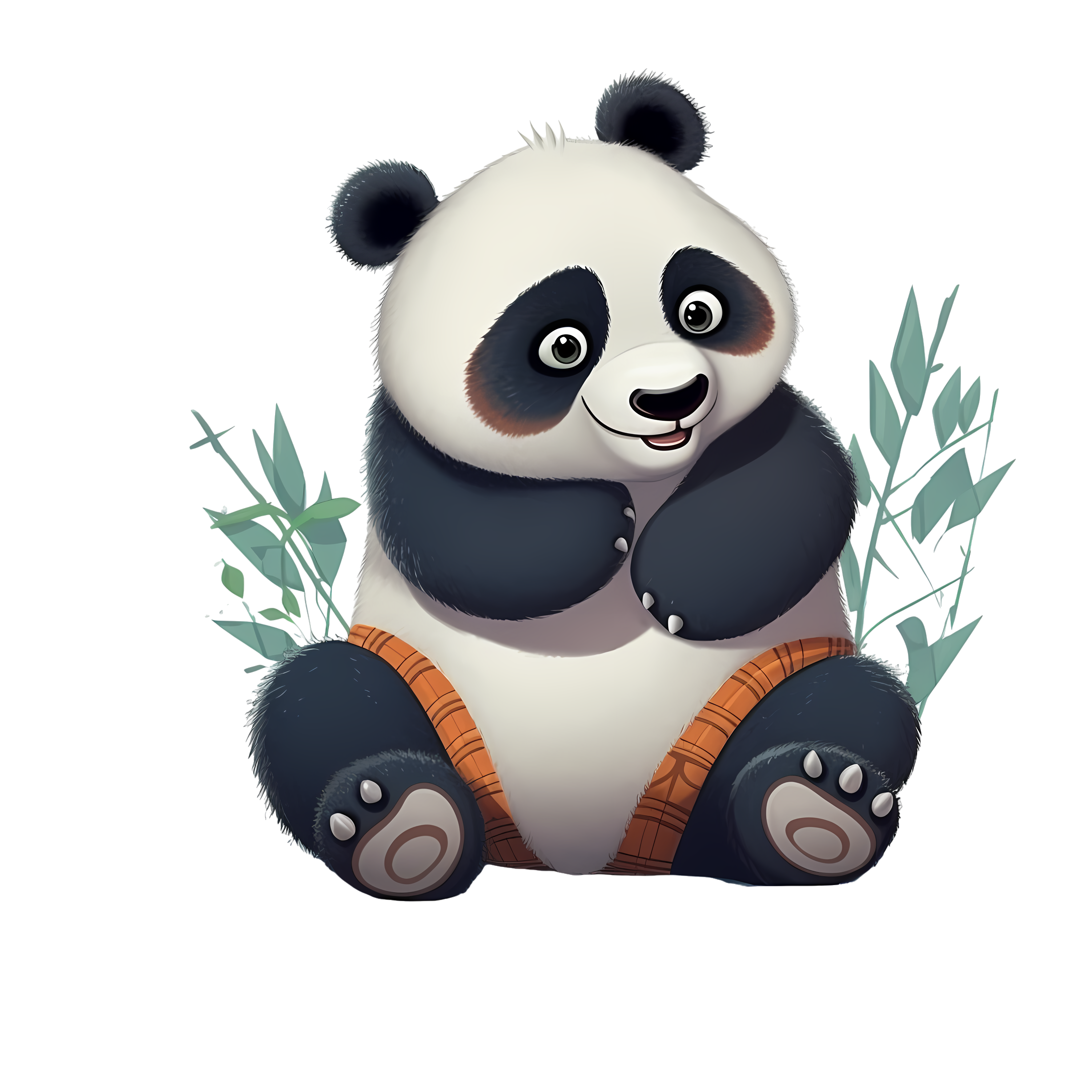 Hand-drawn Illustration PNG Material - Panda
