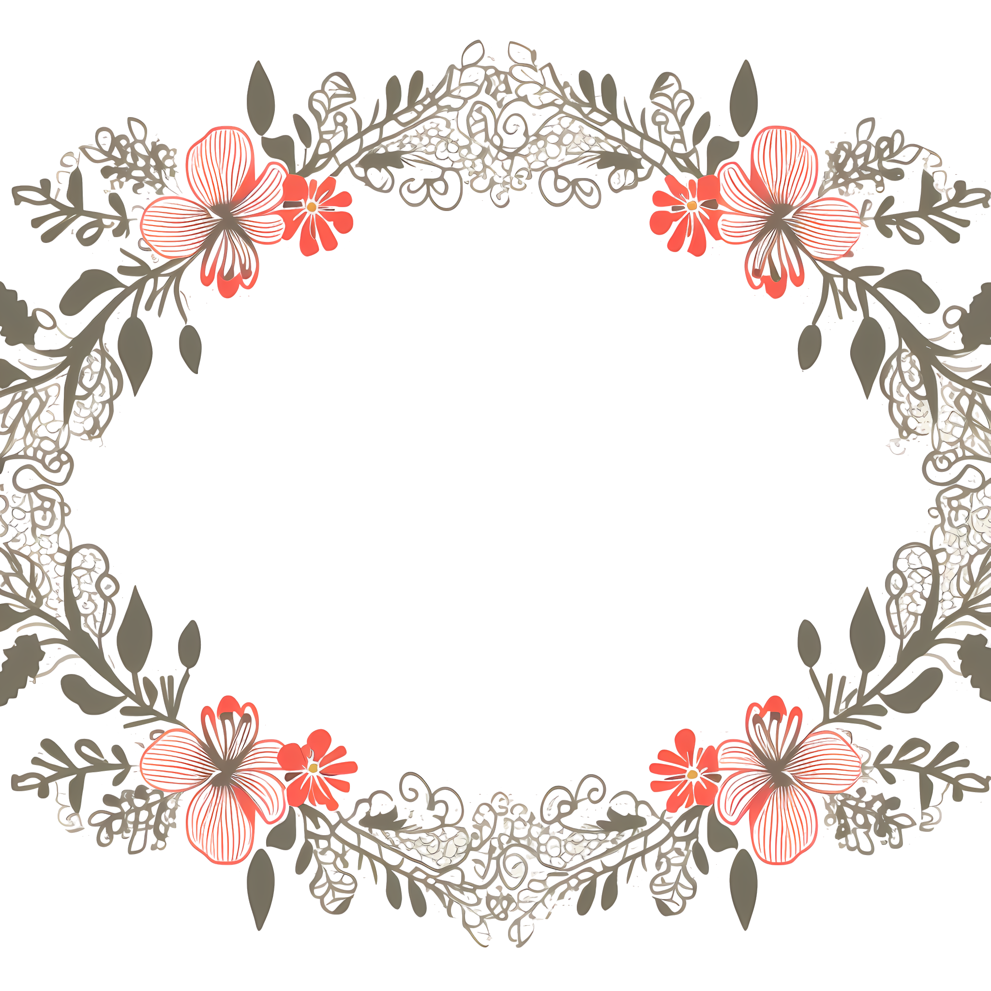Hand-drawn Illustration PNG Material - Lace Pattern