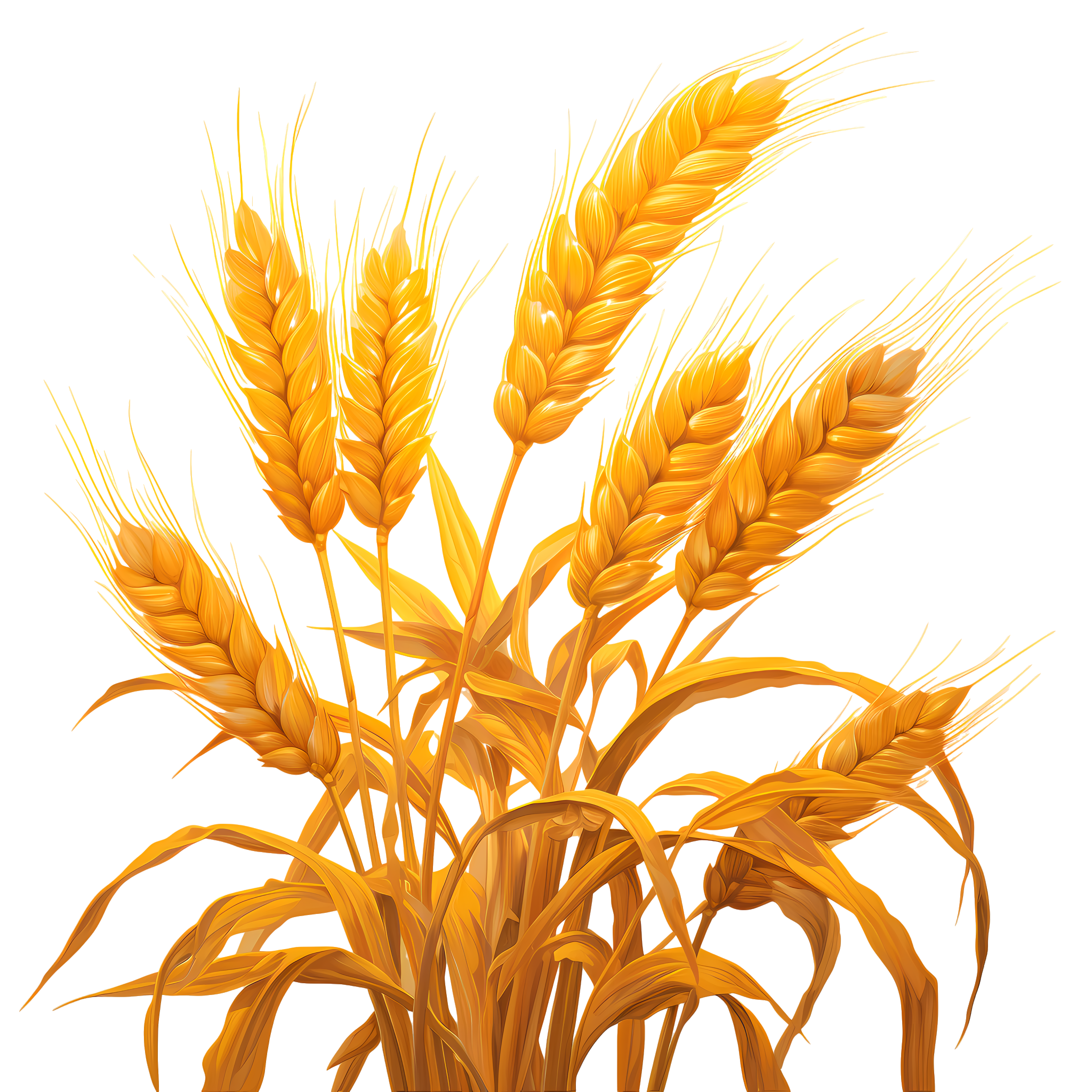 Transparent background wheat pattern PNG material
