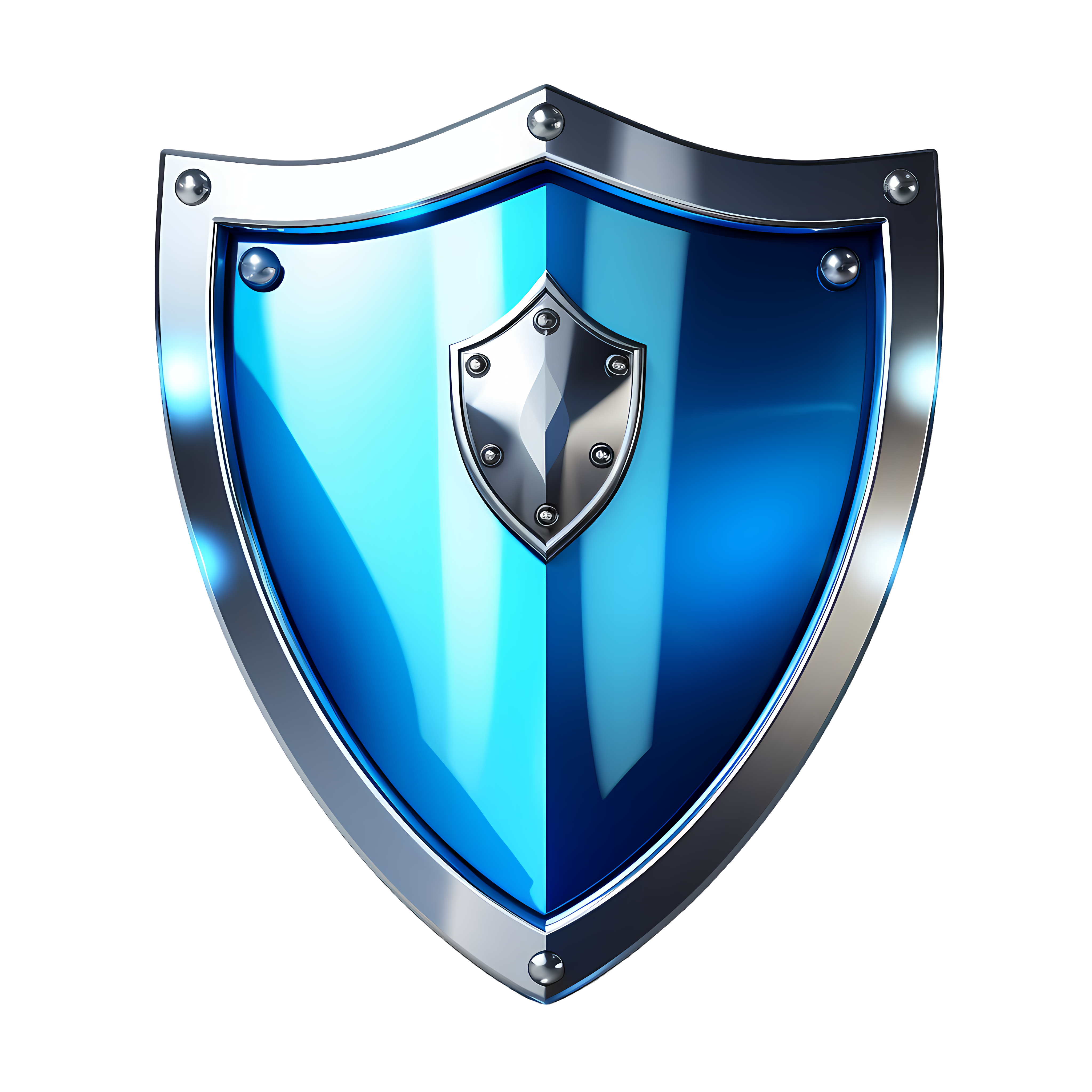 Shining Security Shield Icon PNG Material