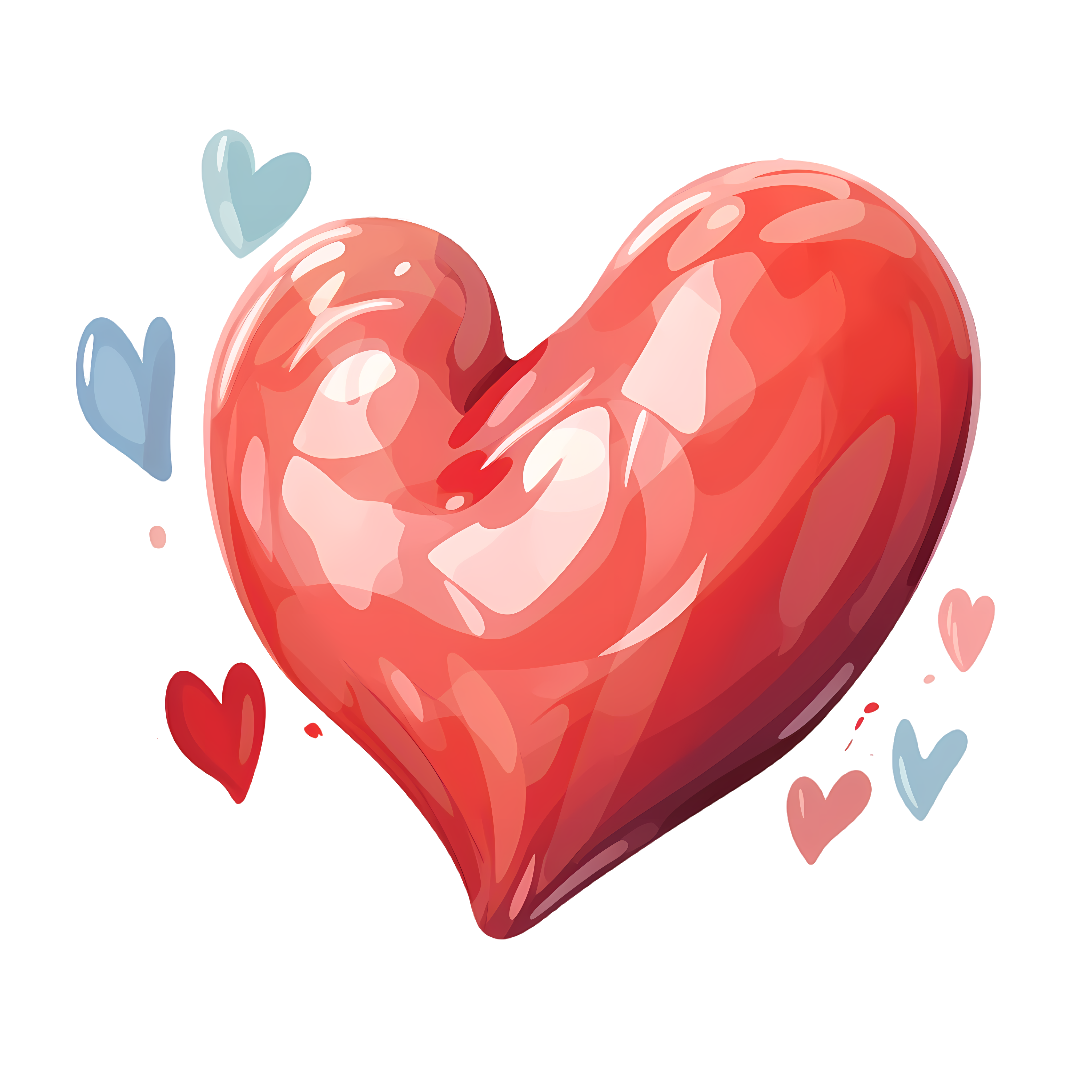 Creative heart-shaped illustration elements