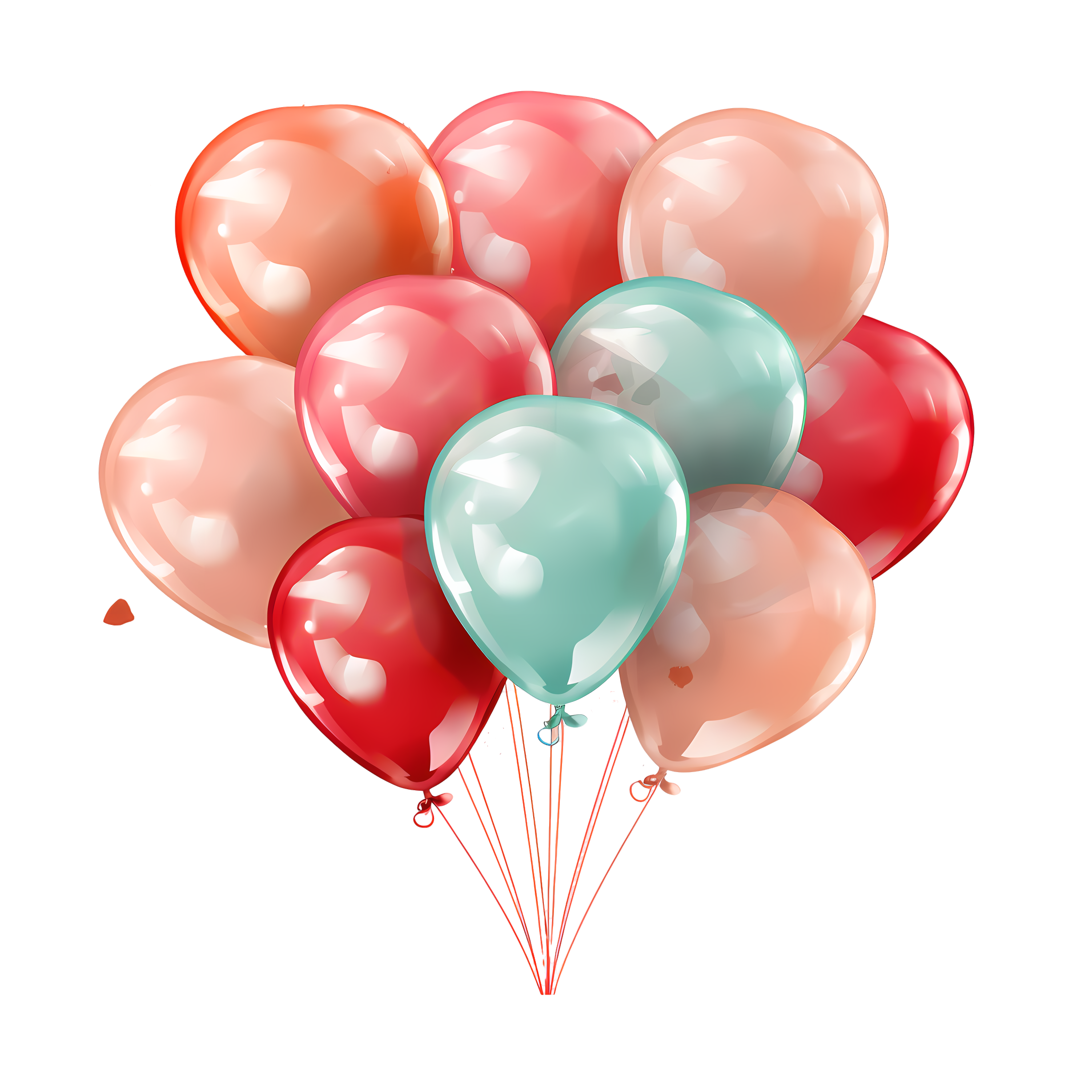 Vector transparent background balloon illustration design