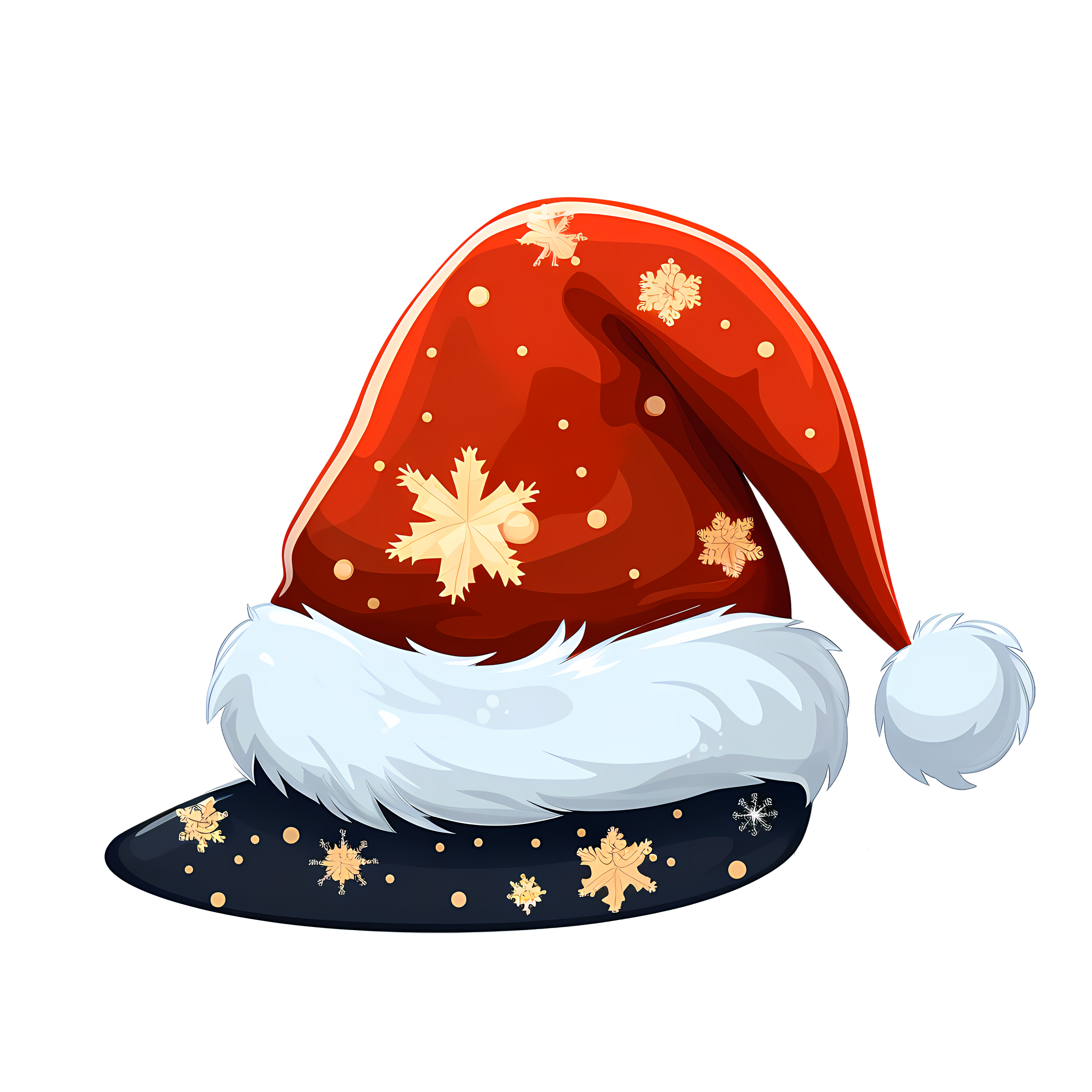 Hand-drawn illustration of a Christmas hat