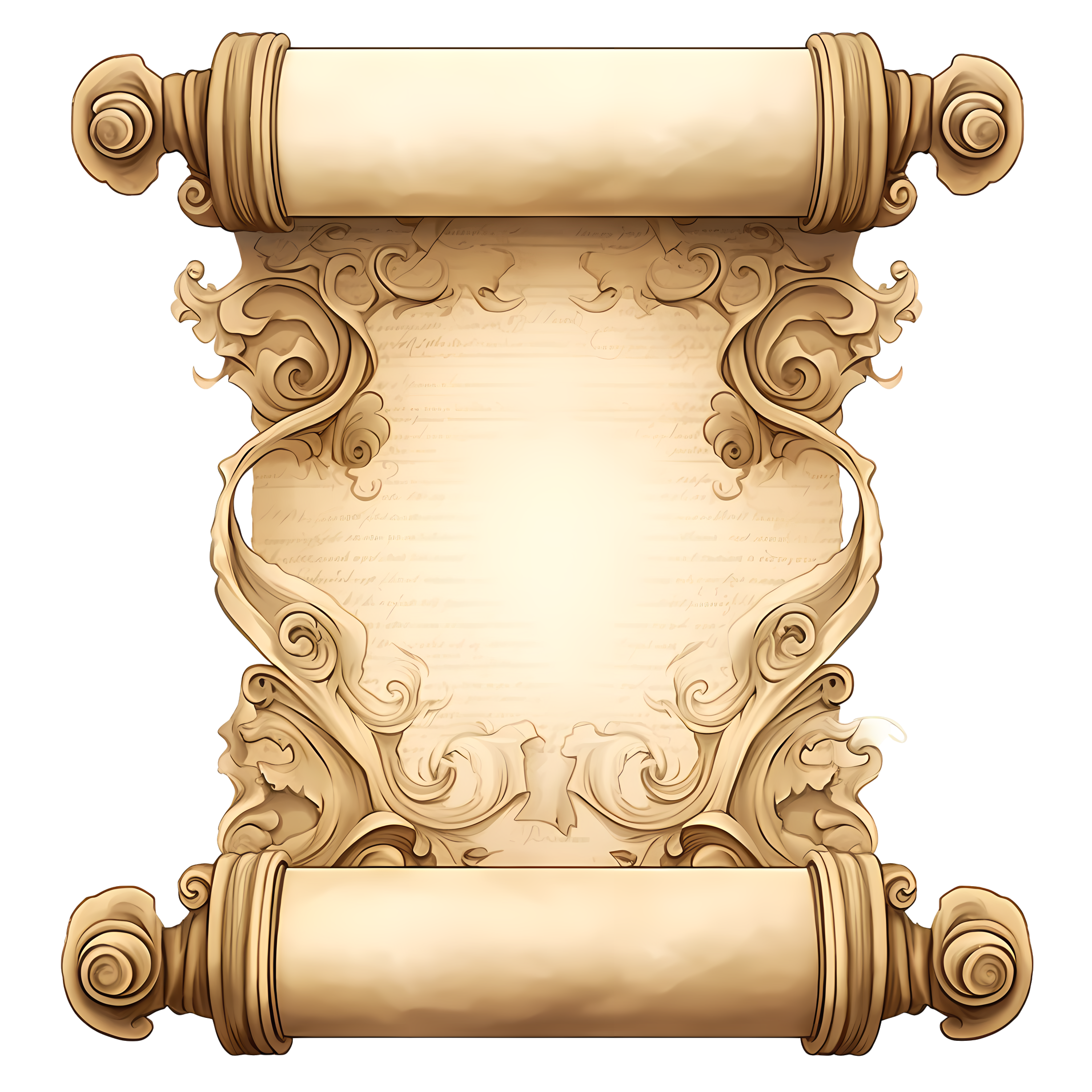 Retro-style palace scroll map