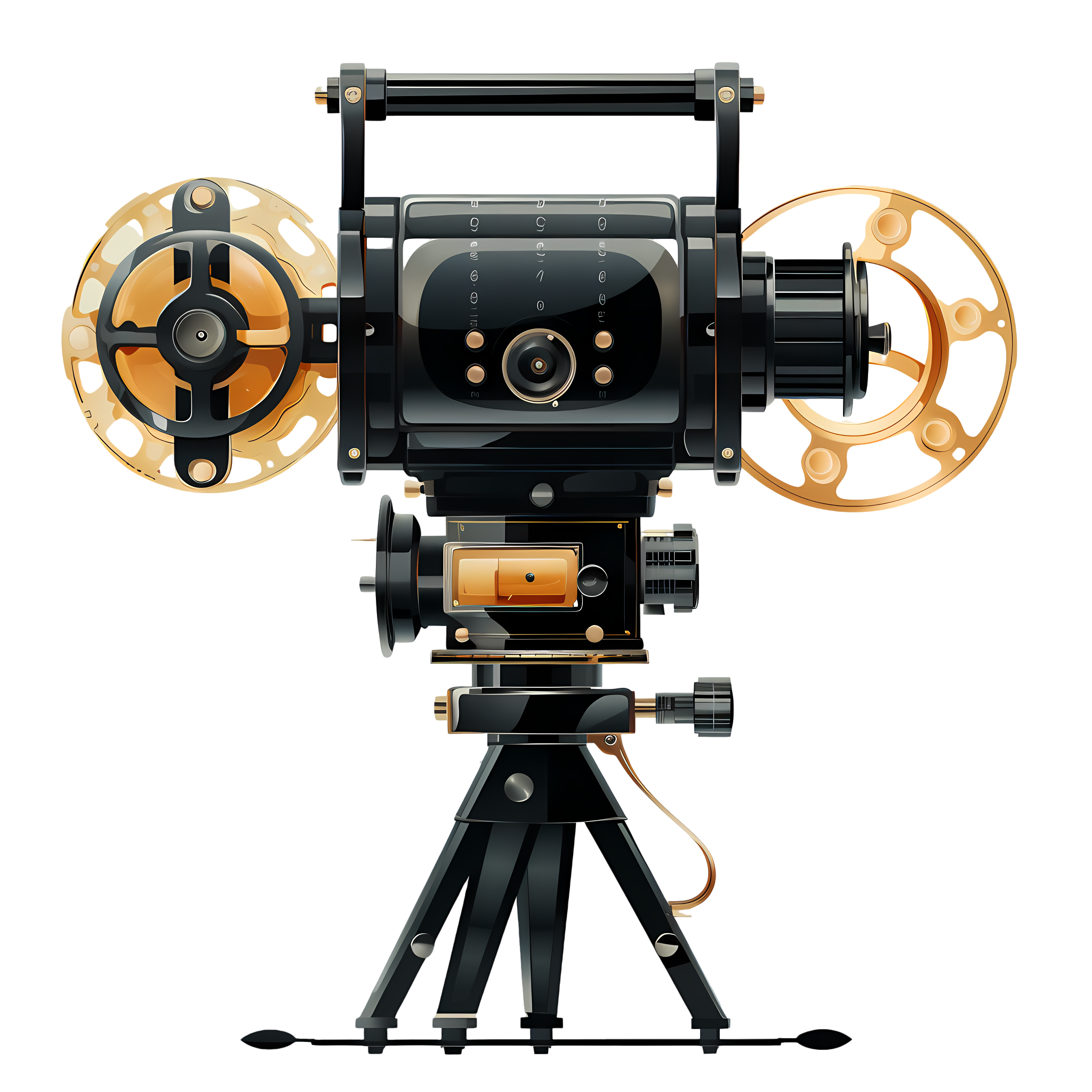 Retro projector transparent background high-definition graphic material