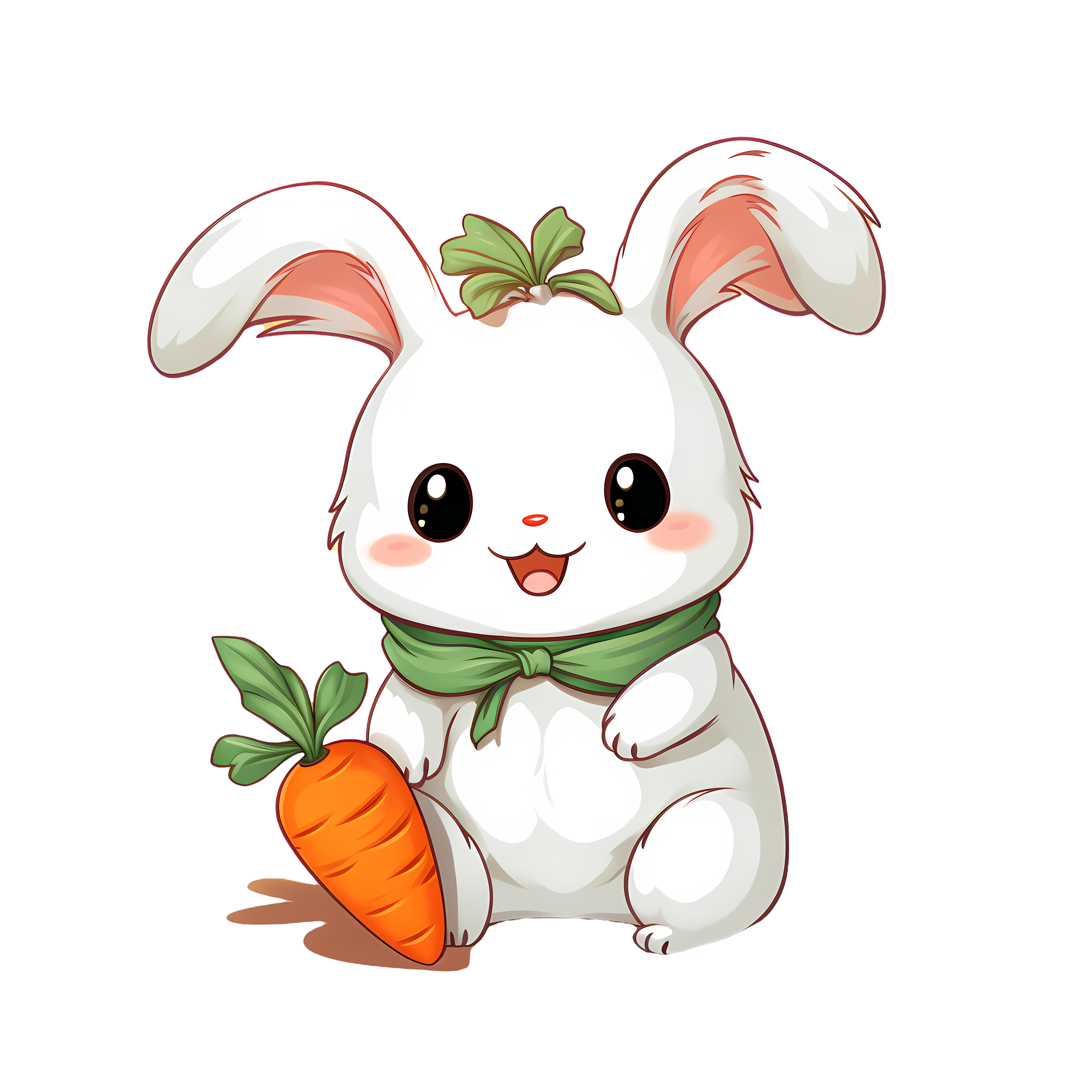 Creative illustration design of cartoon rabbits for toddlers