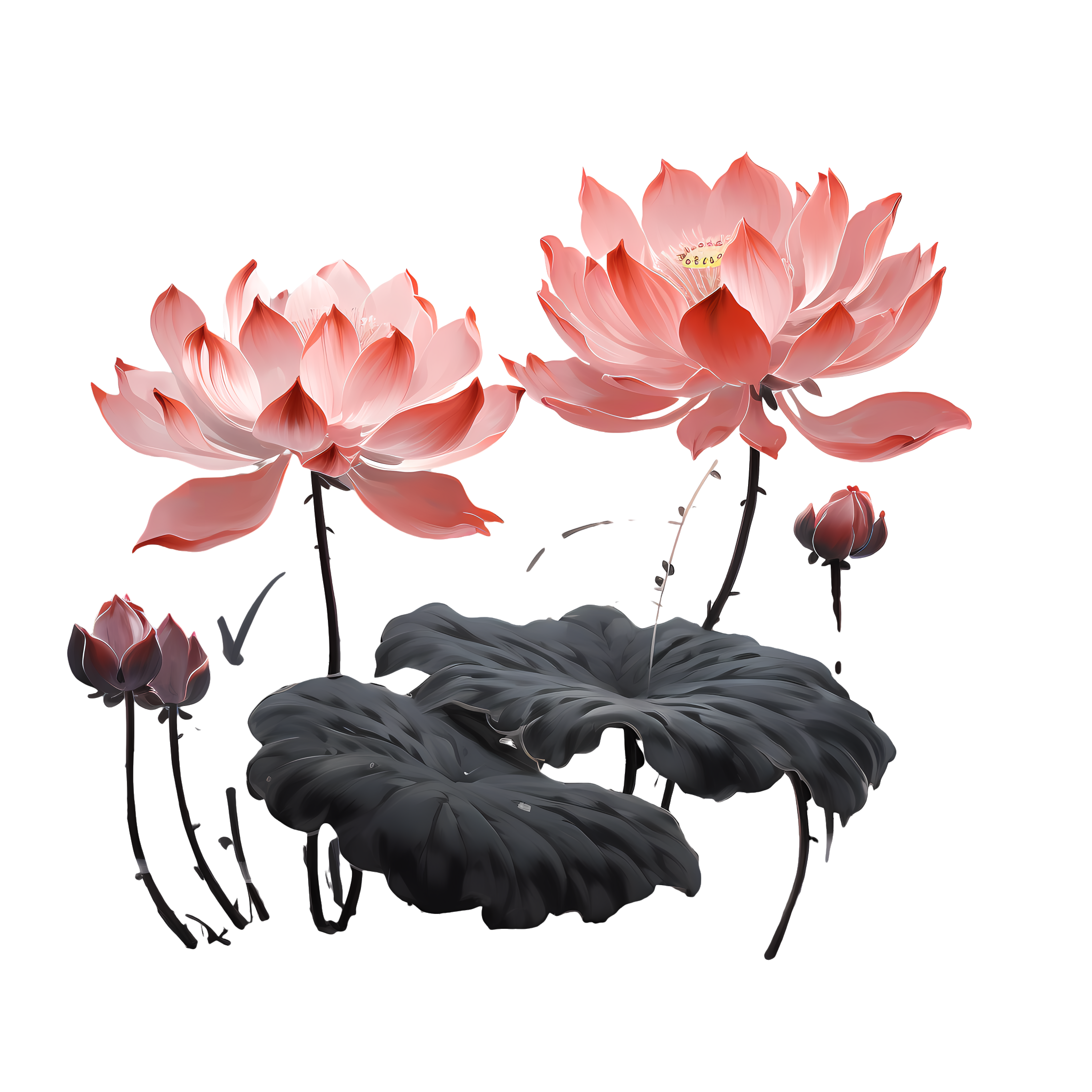 The tranquil and poetic lotus elements in the black pottery style of the Western Zhou period