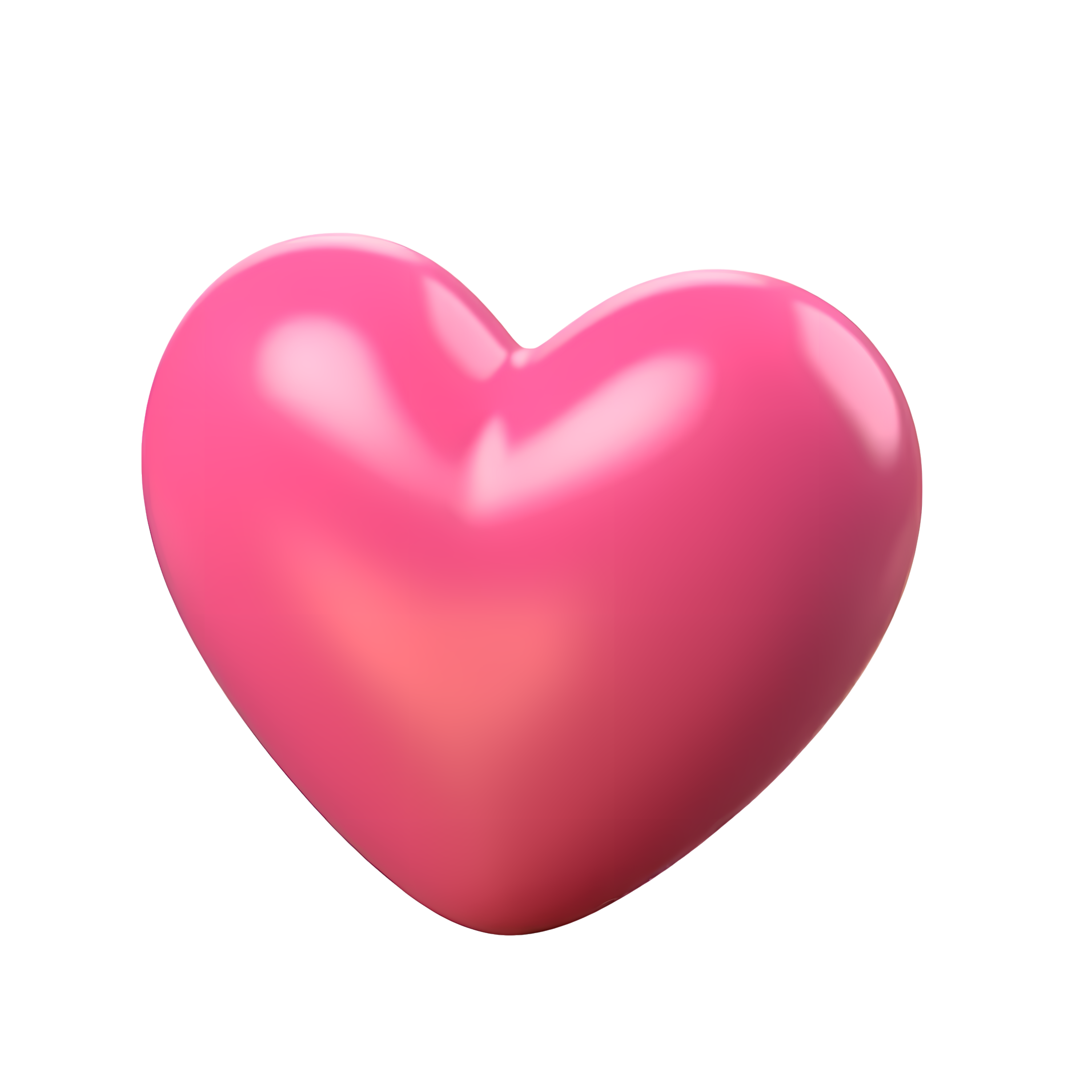 Peach and pink three-dimensional heart-shaped image