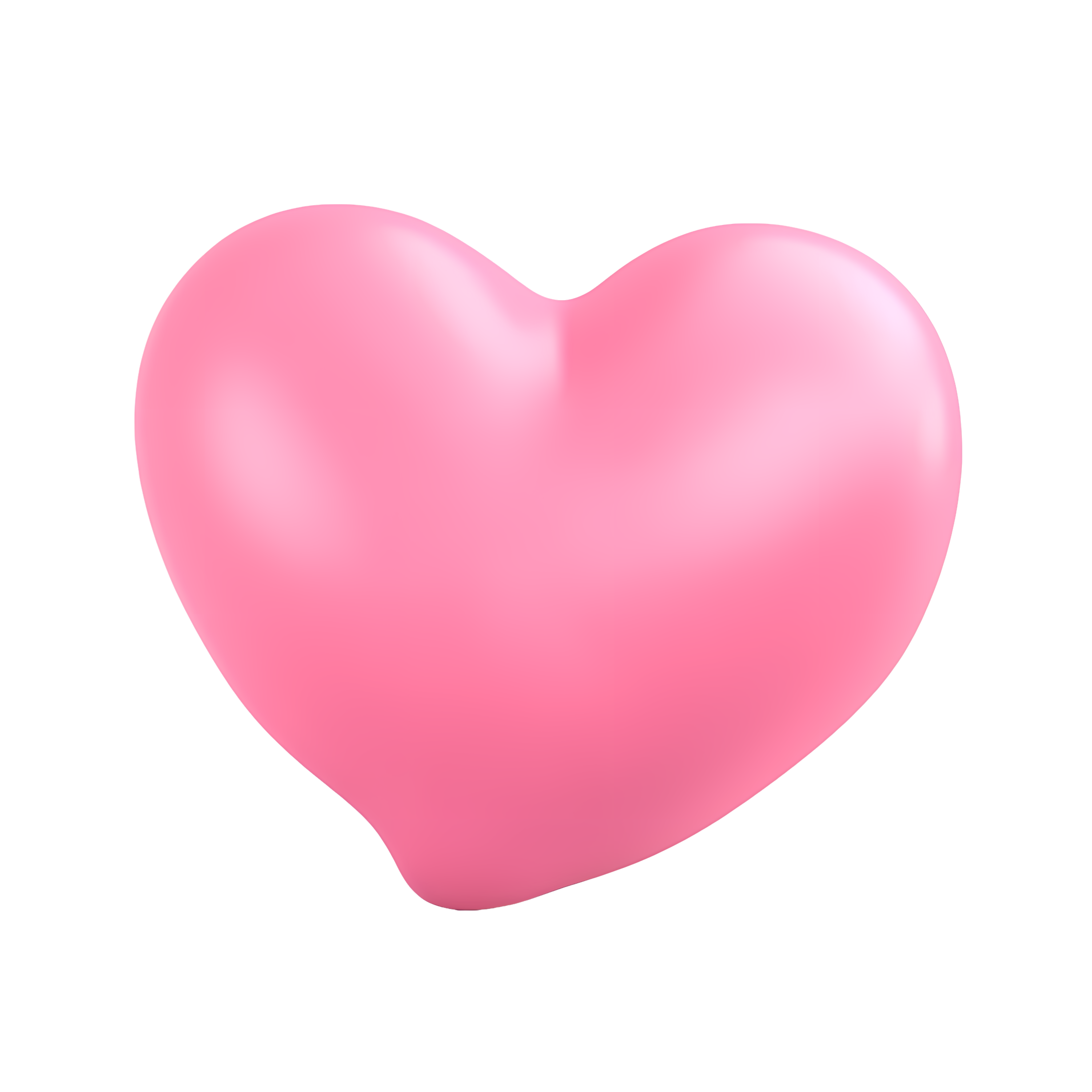 Pink foam heart-shaped pattern