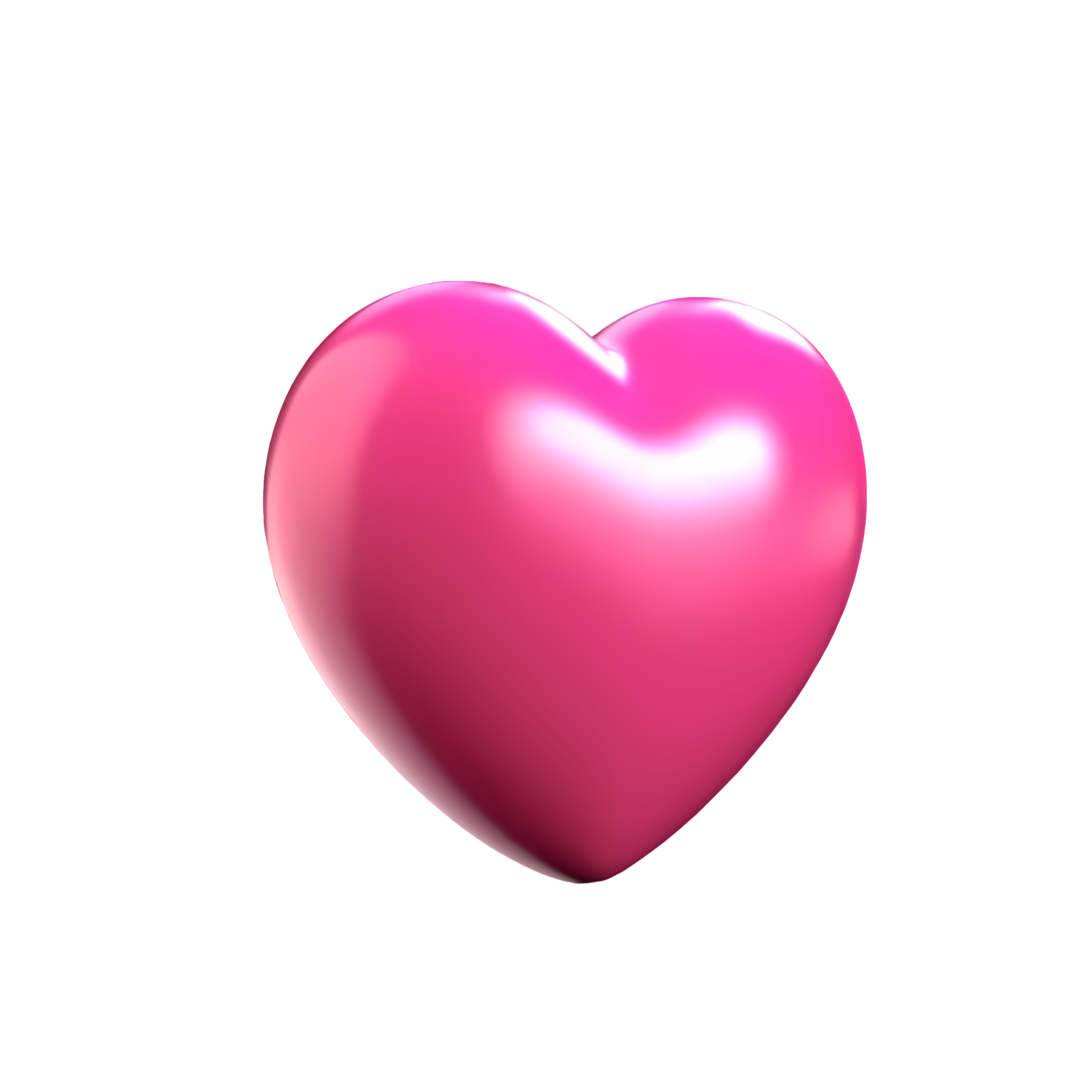 3D pink heart-shaped video material