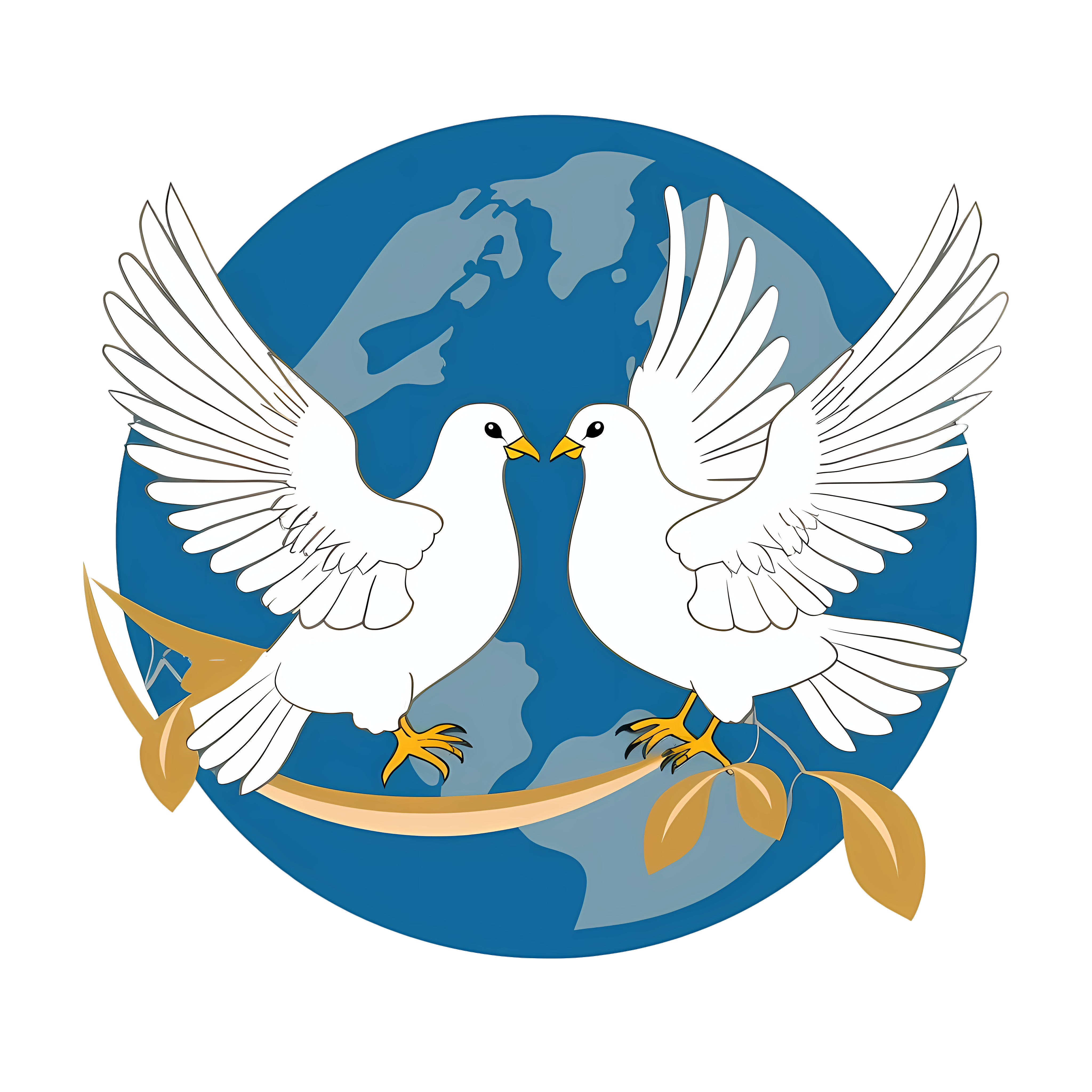 Dove of Peace style illustration materials