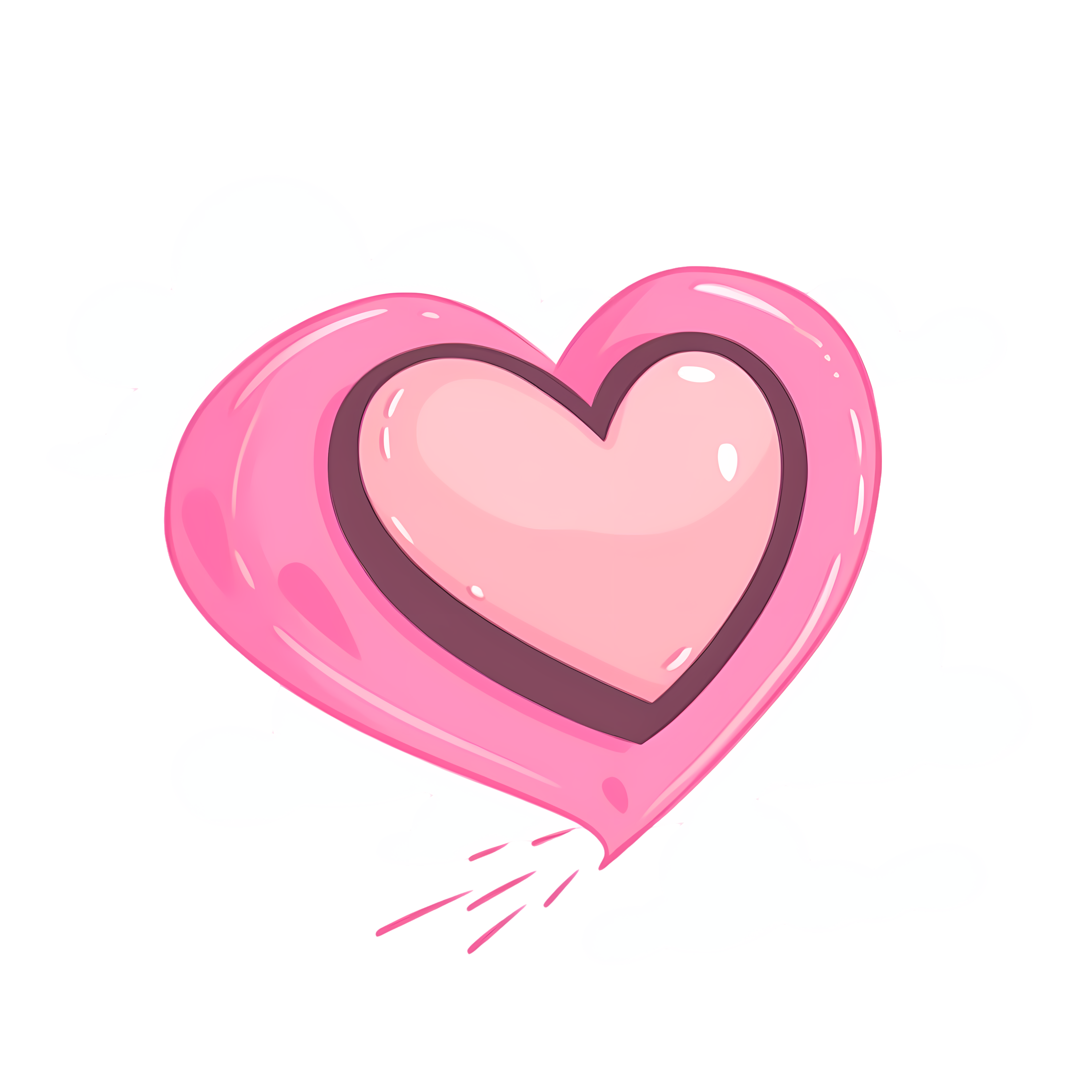 Commercial-use high-definition PNG transparent background pink heart flying material