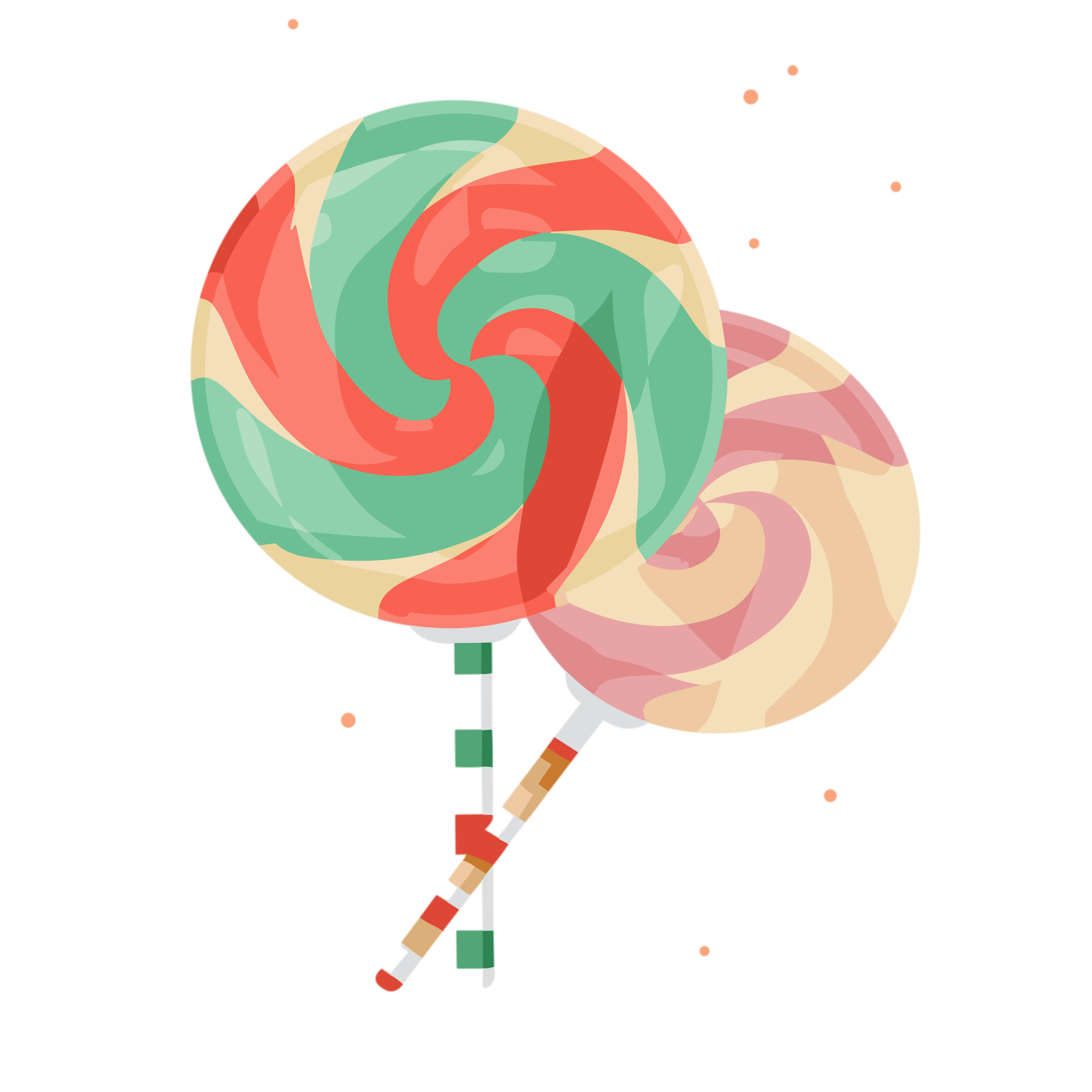 Vector pink flat illustration style transparent white background candy
