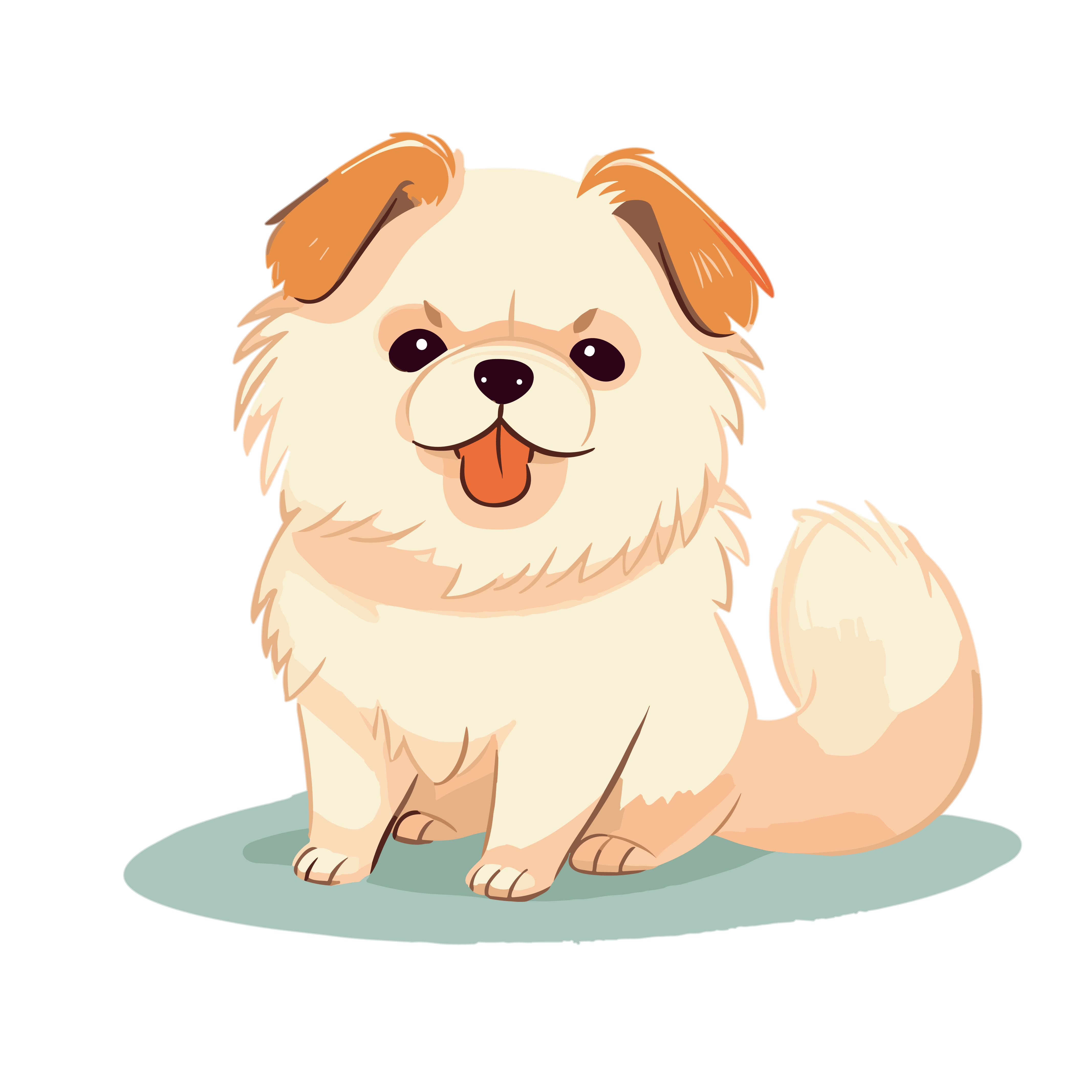Cute vector dog illustration element