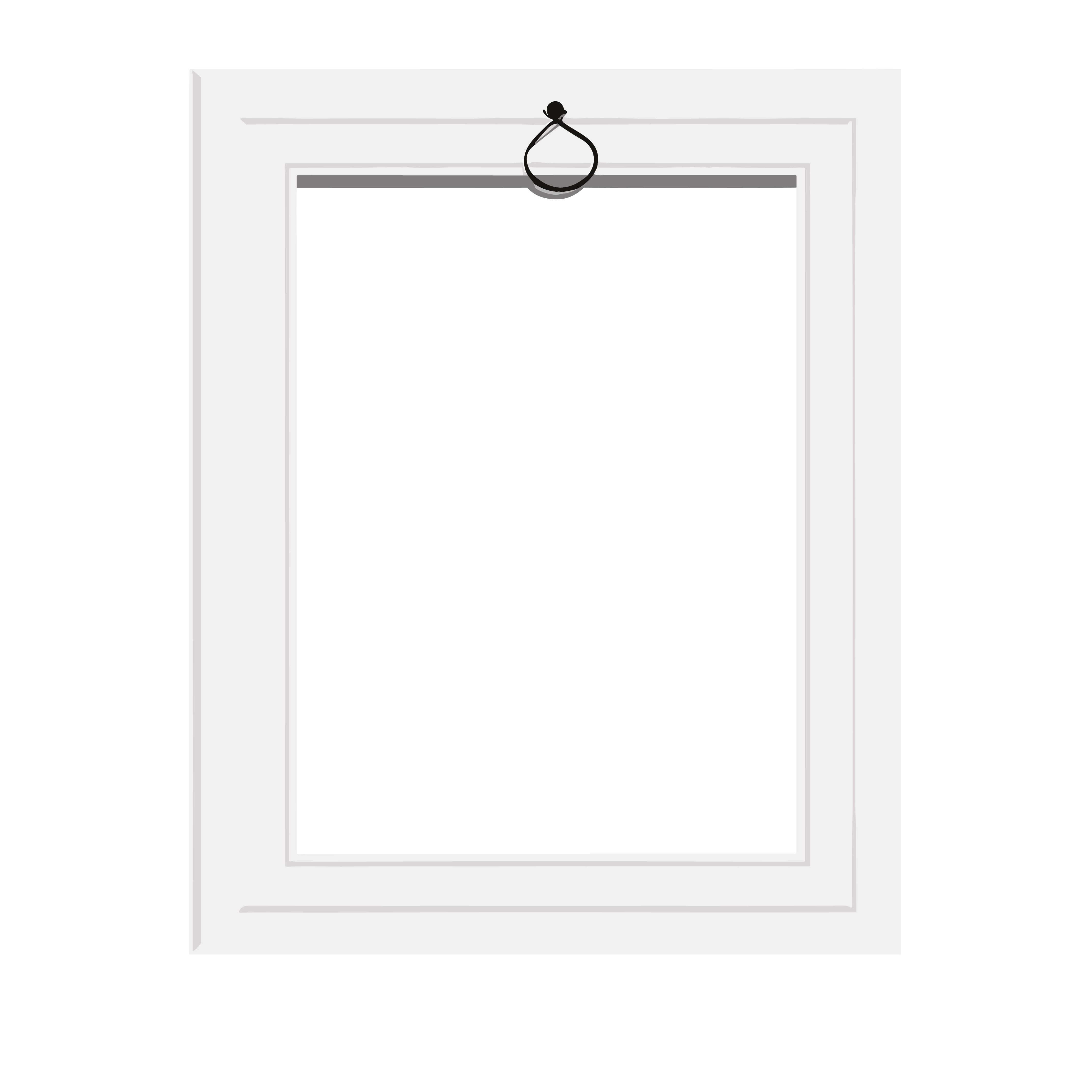 Vector pastel flat illustration frame with transparent background
