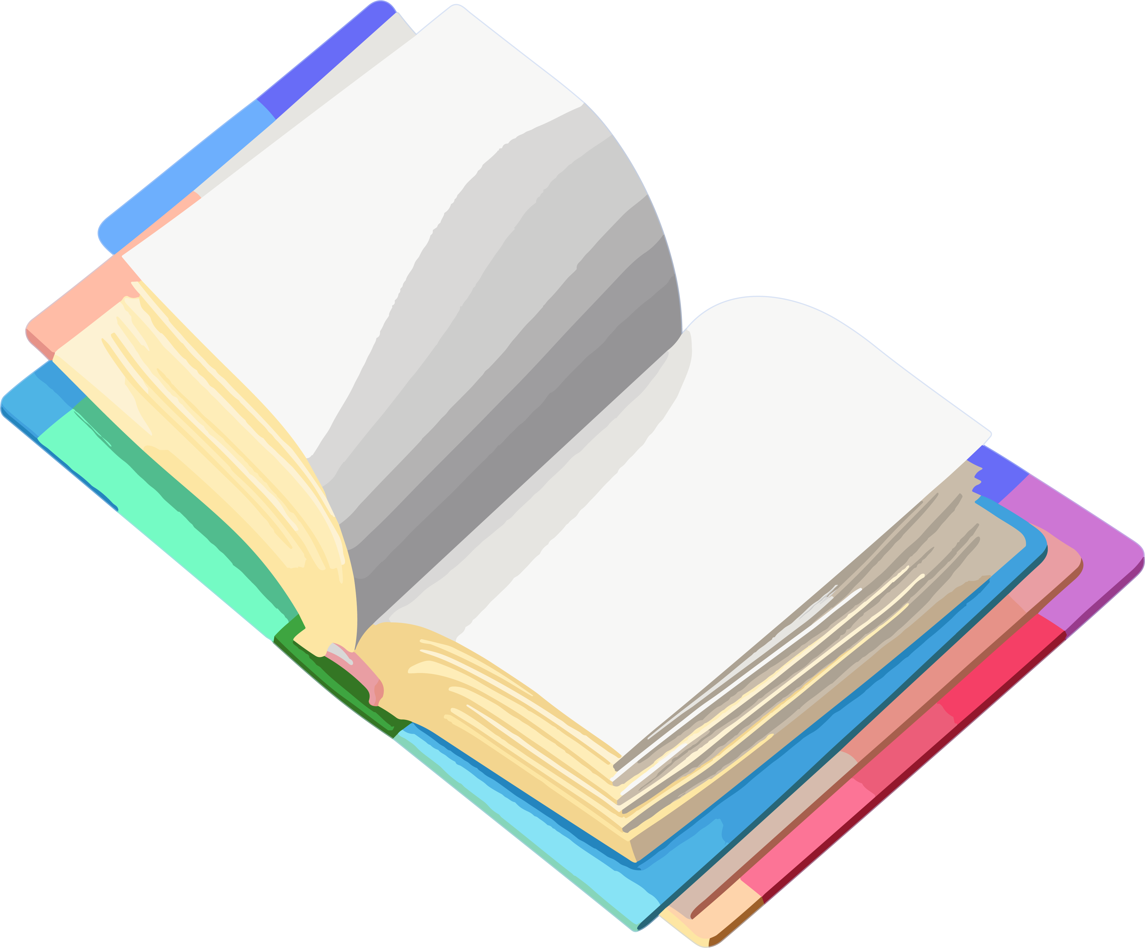 3D Book Art Illustration Design Elements