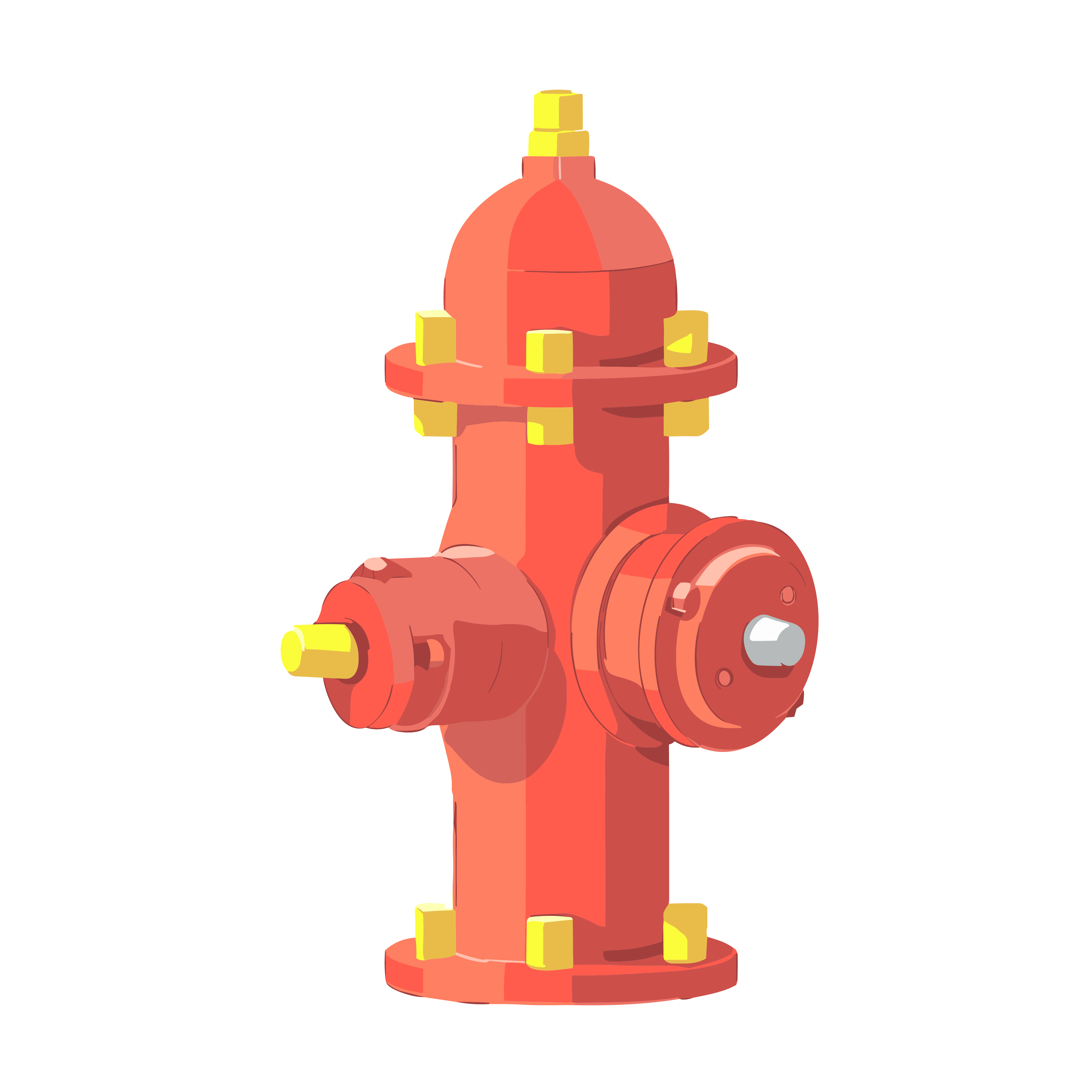 Single fire hydrant vector illustration