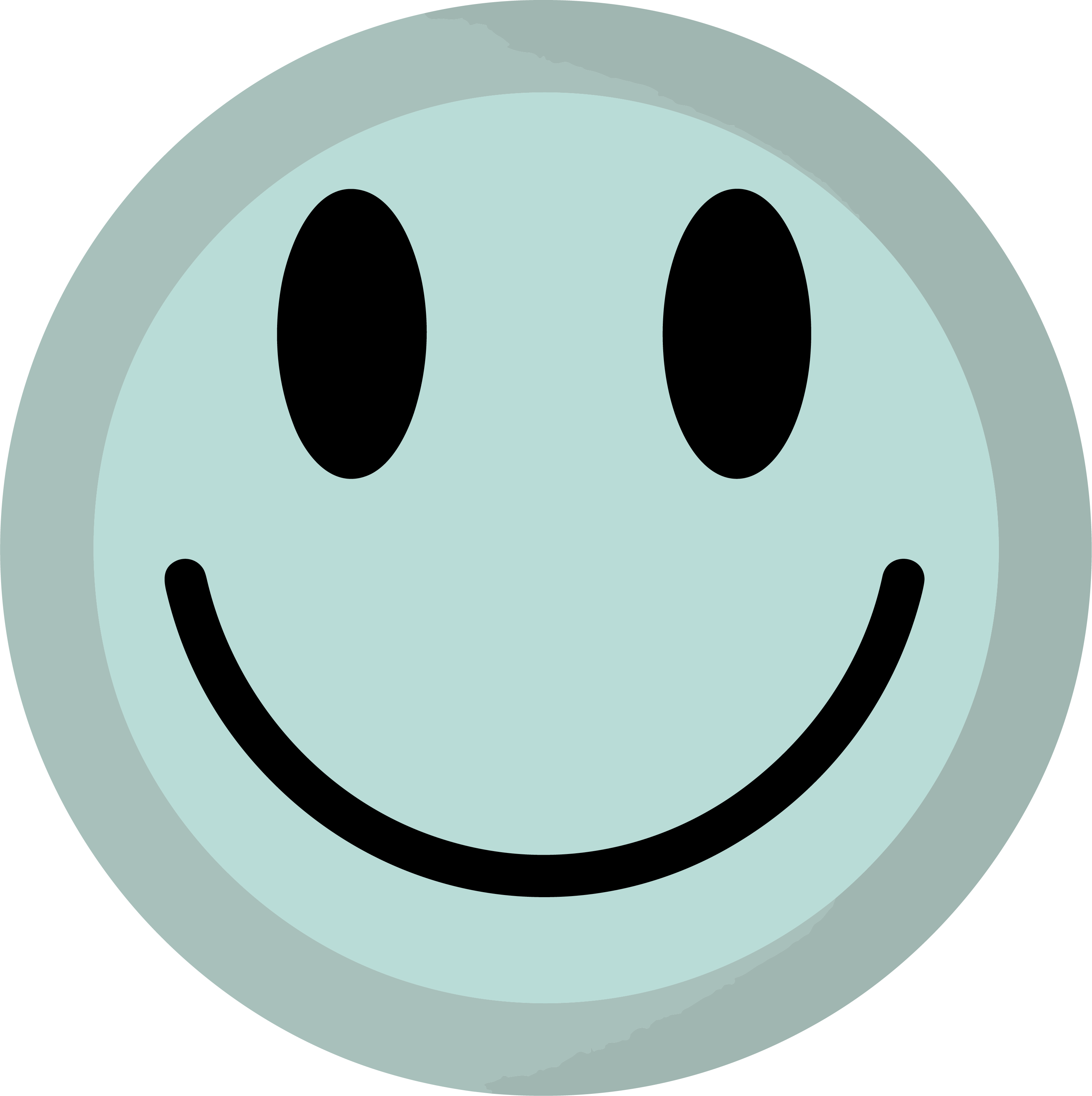Vector smiley face icon element with a transparent background