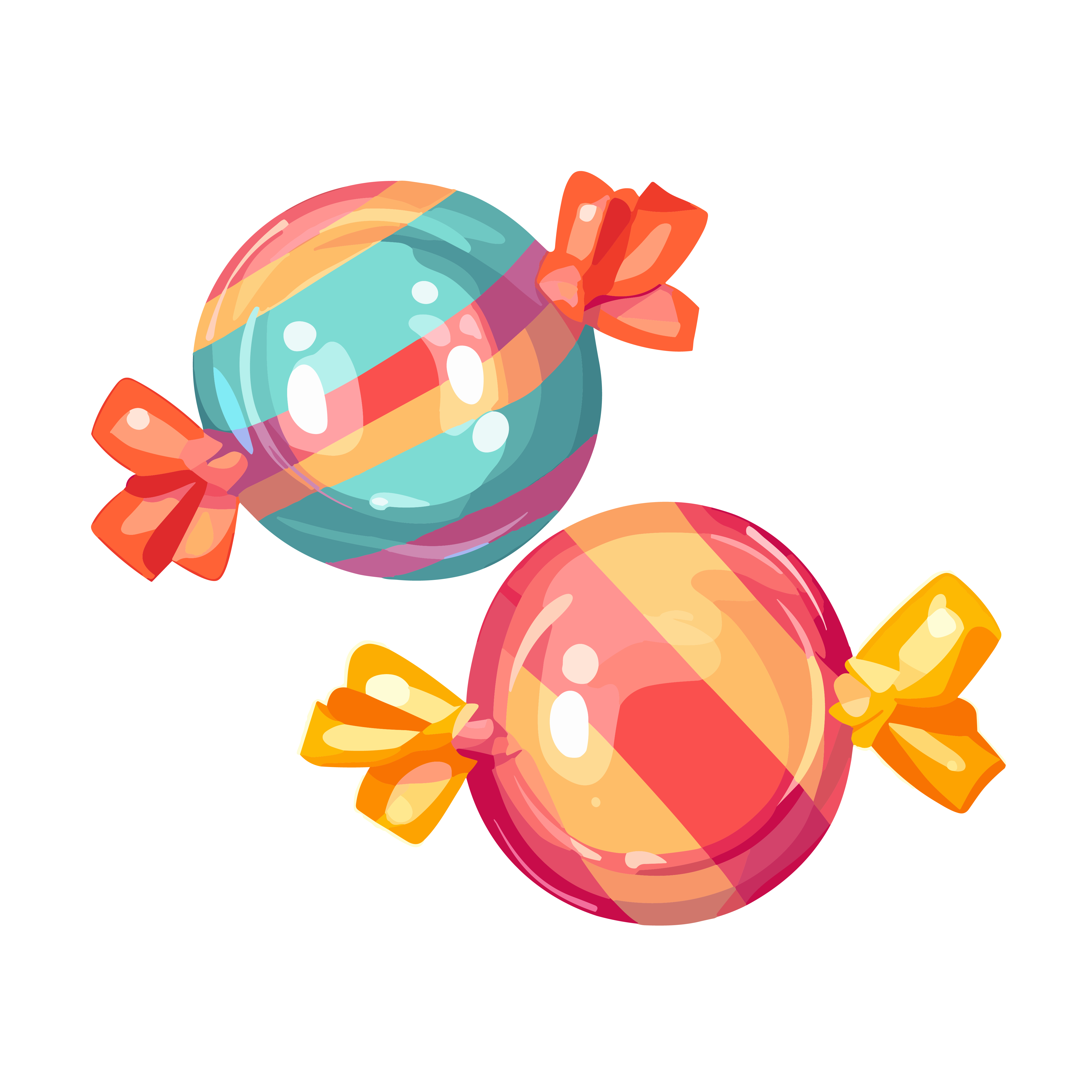 Cute candy illustration elements