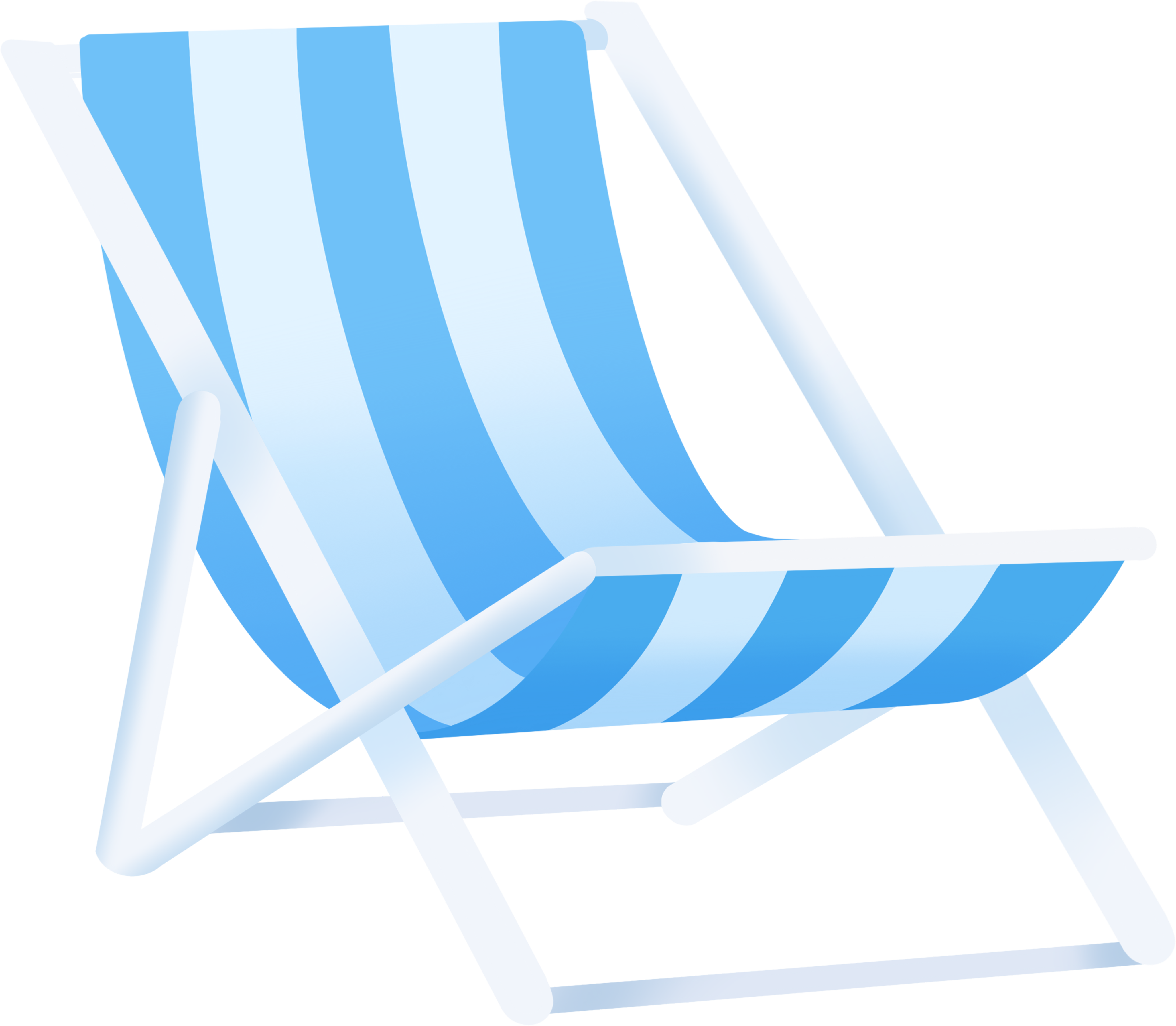 Summer beach chair illustration