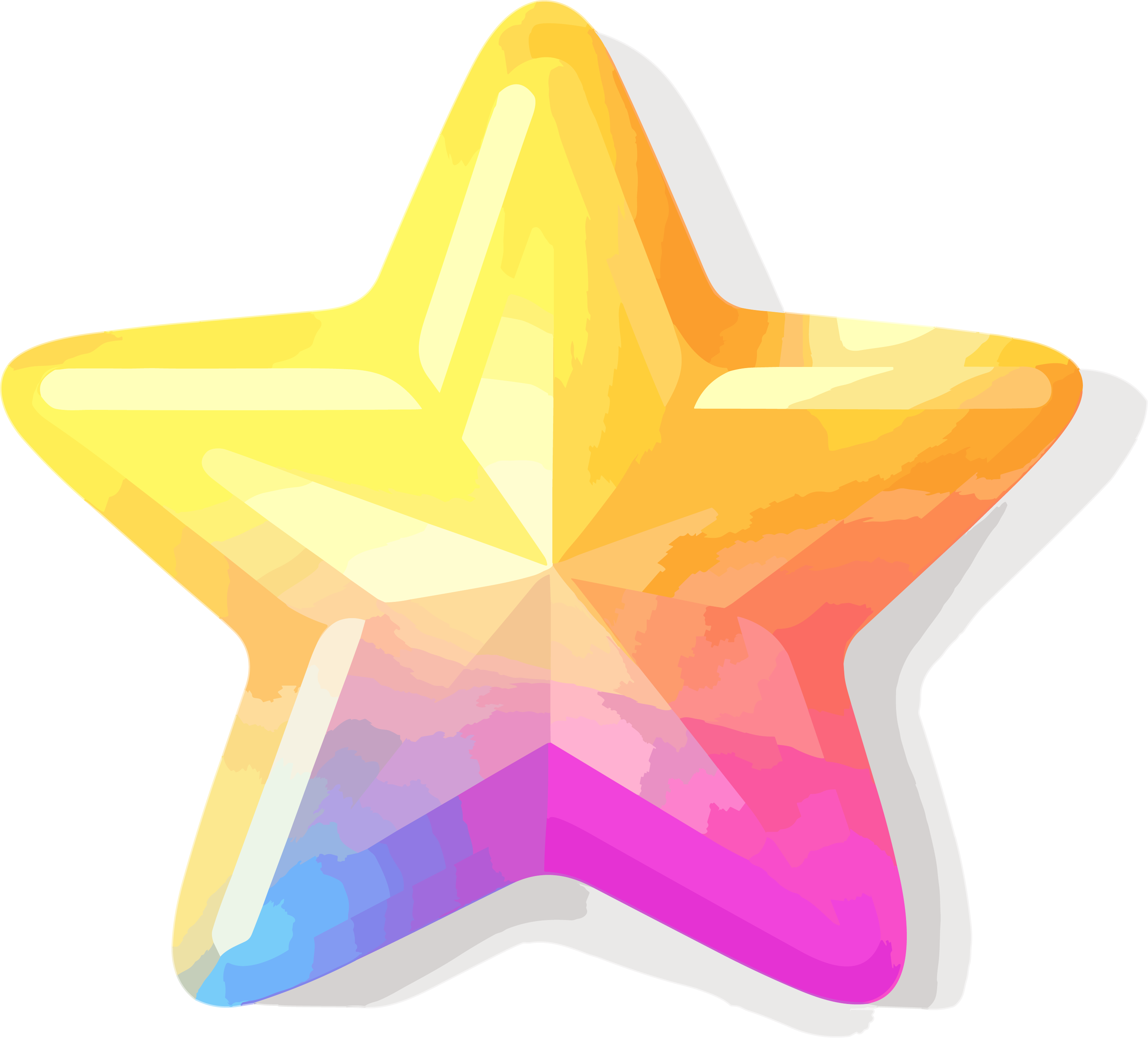 Commercially Usable Creative Design 3D Star Illustration
