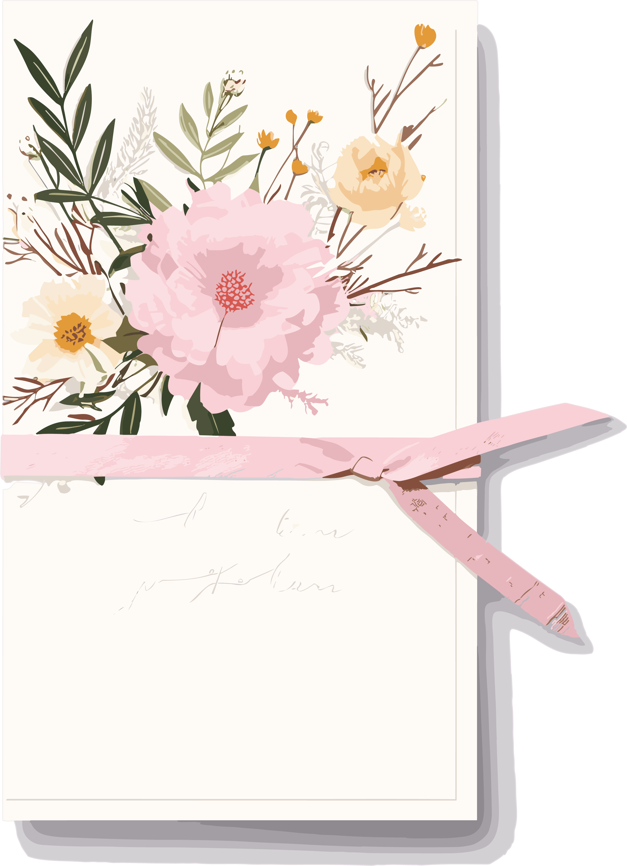 Fresh and Elegant Floral Invitation Card