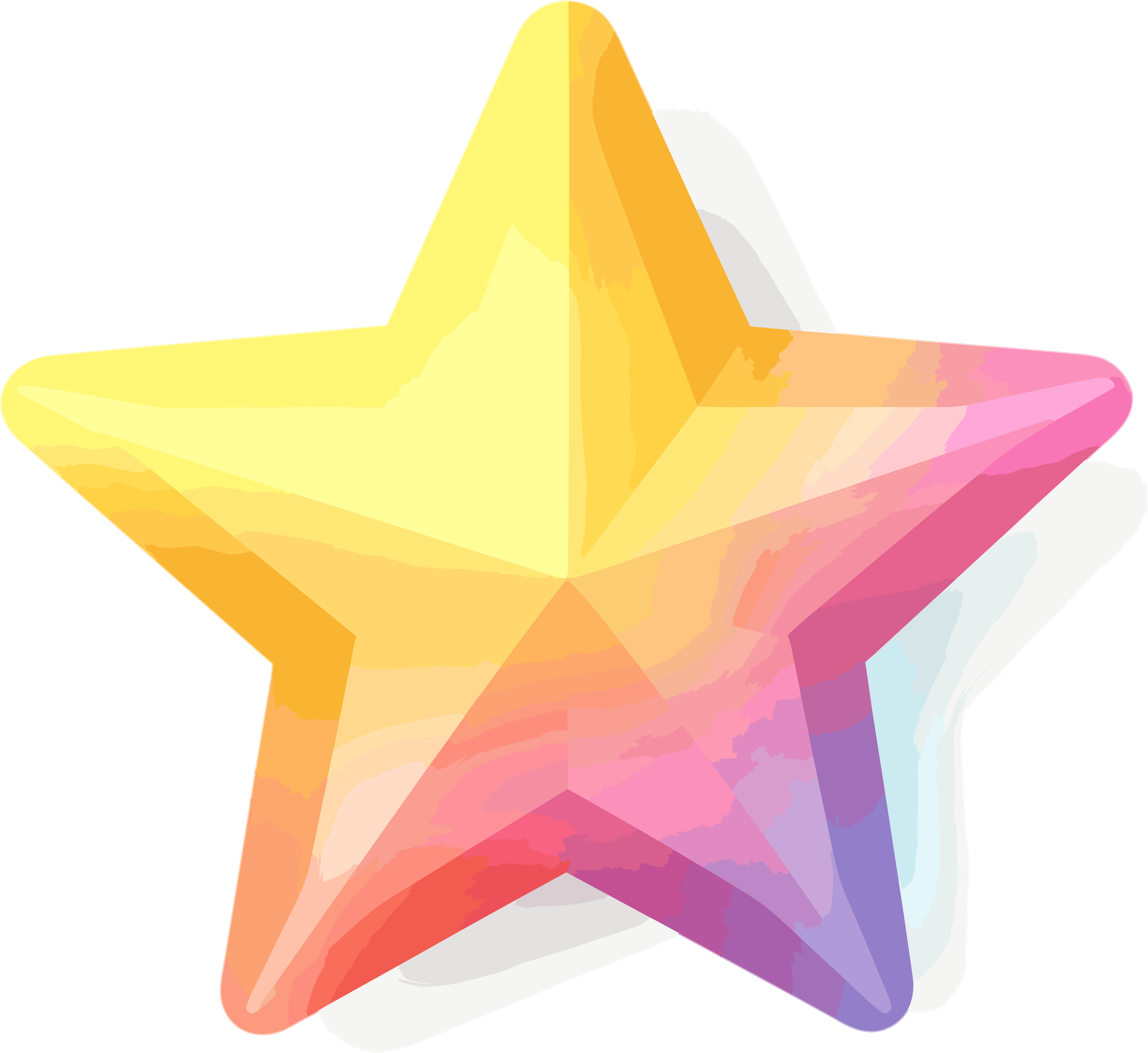 3D three-dimensional yellow star PNG illustration design material