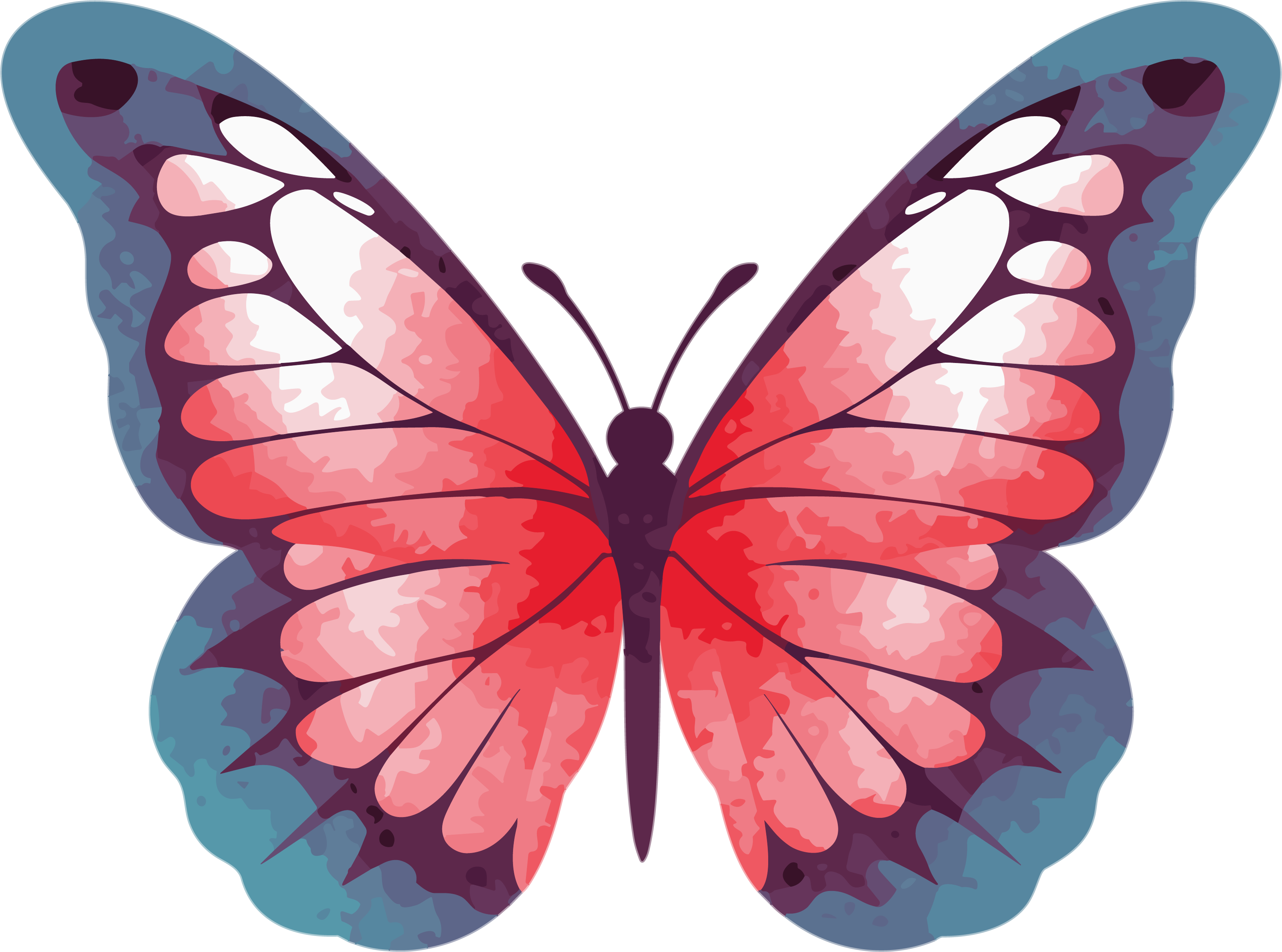 Dreamy Pink Butterfly Illustration Design