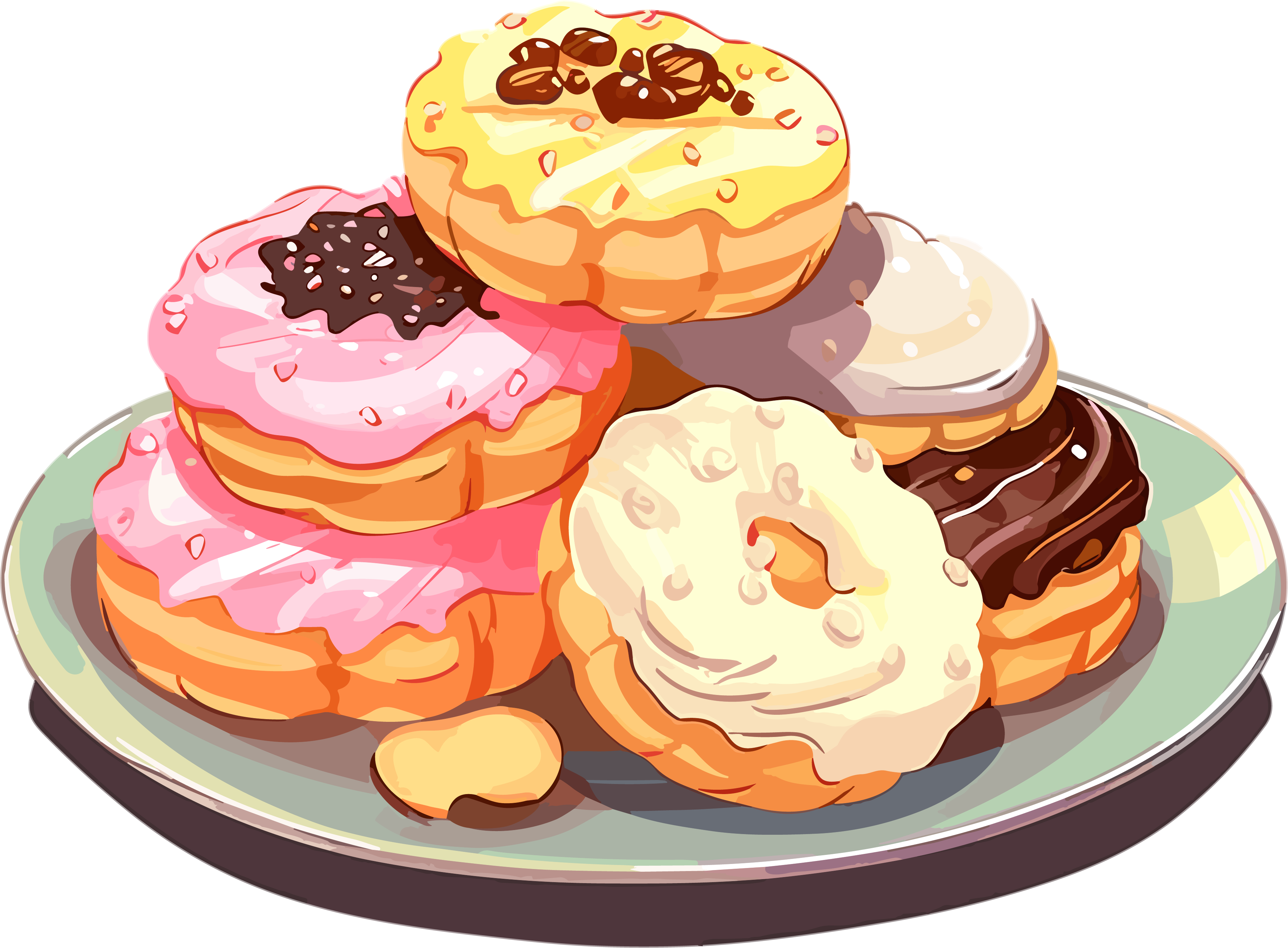 Exquisite Pastry Illustration Design