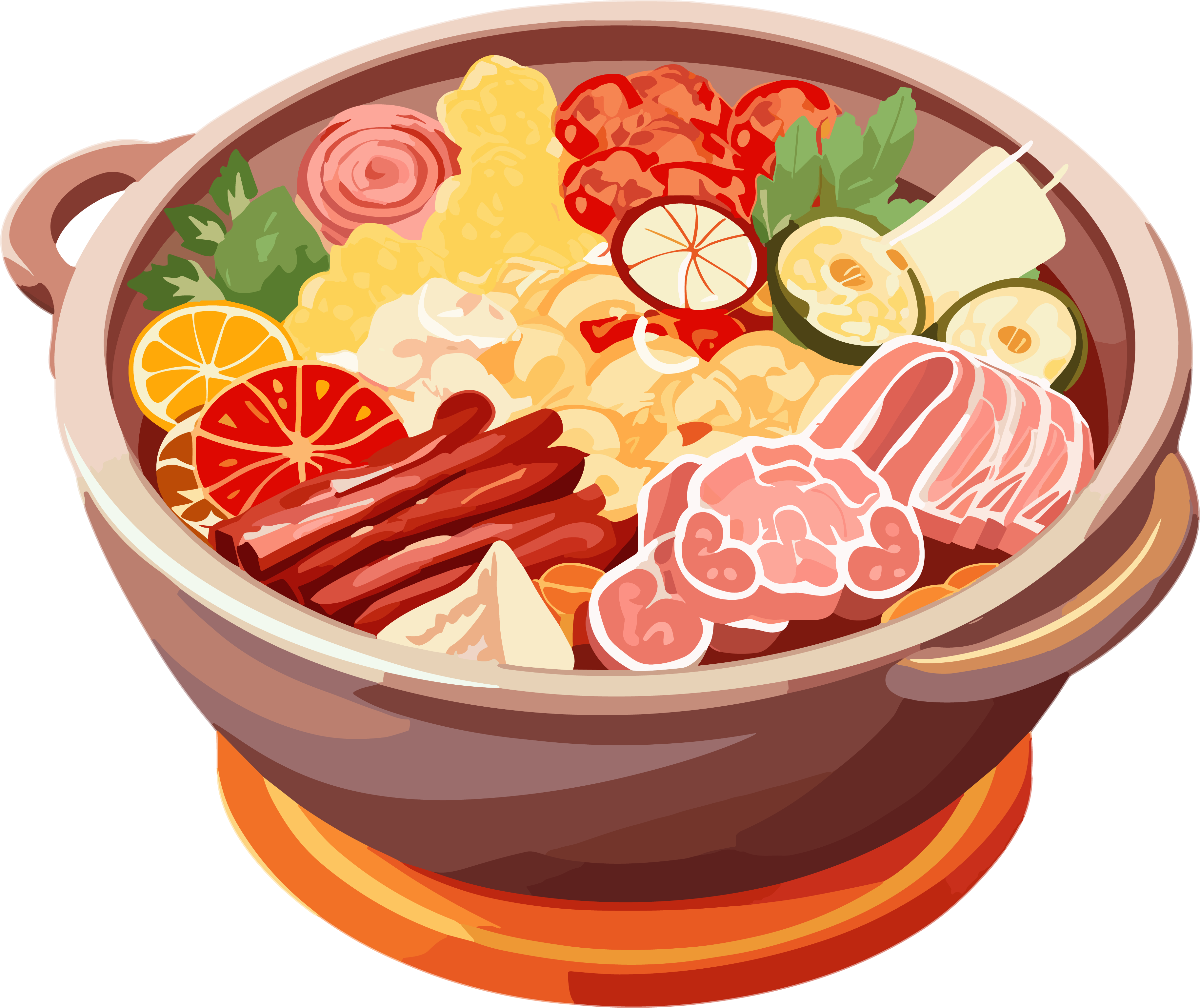 Transparent background hot pot food illustration design