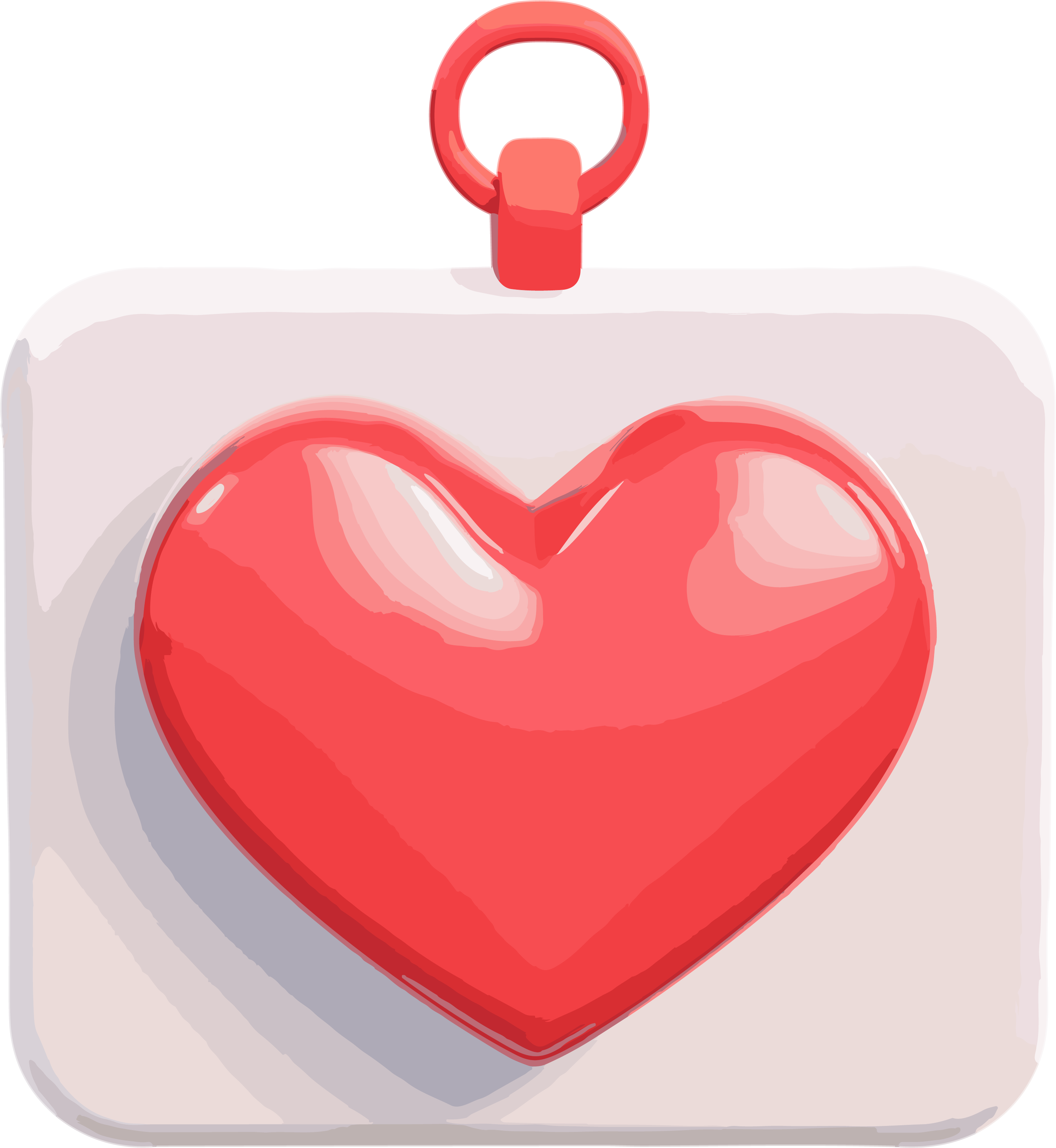 White Background Dynamic Heart-Shaped Calendar