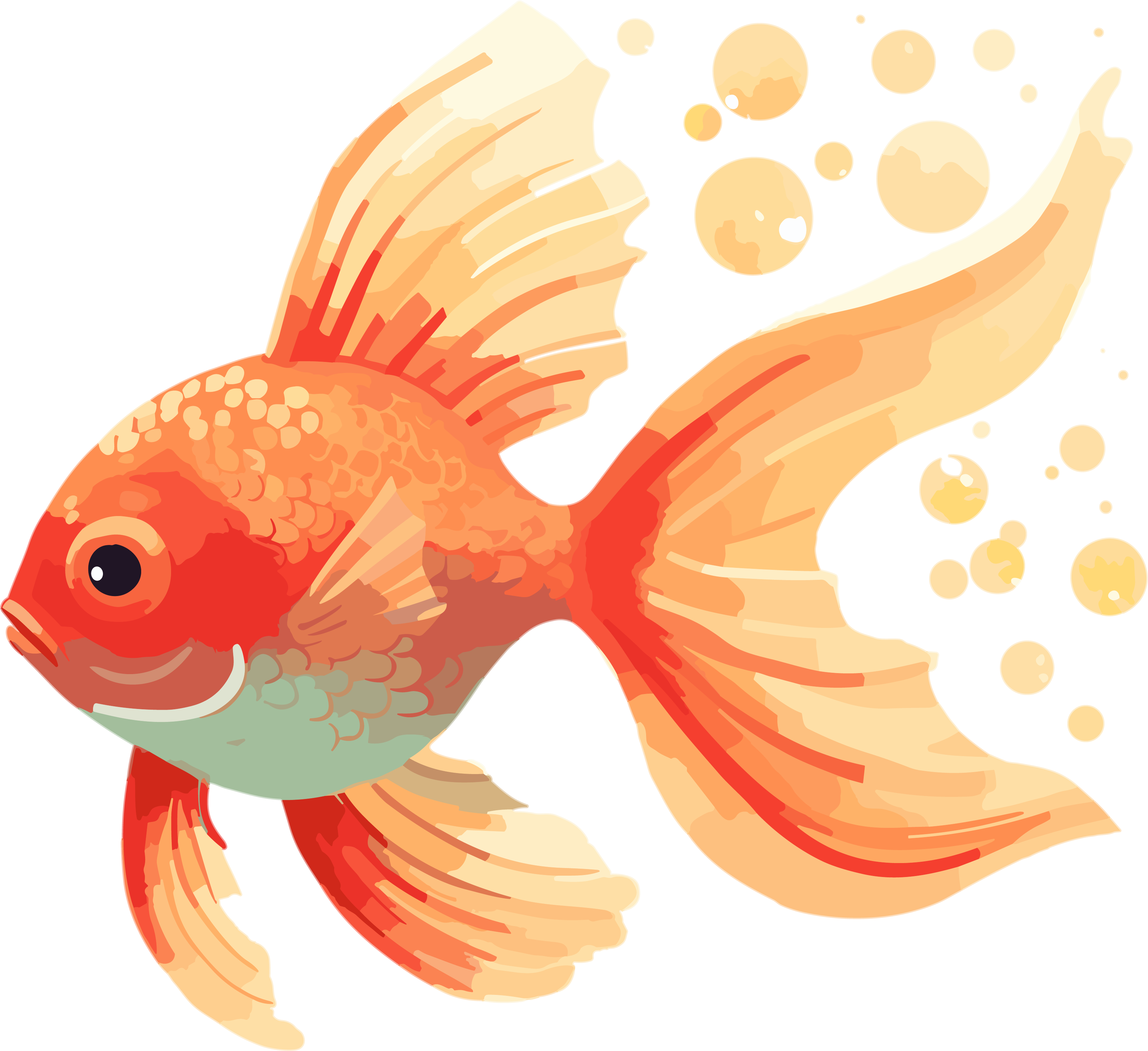 Cute goldfish graphic material