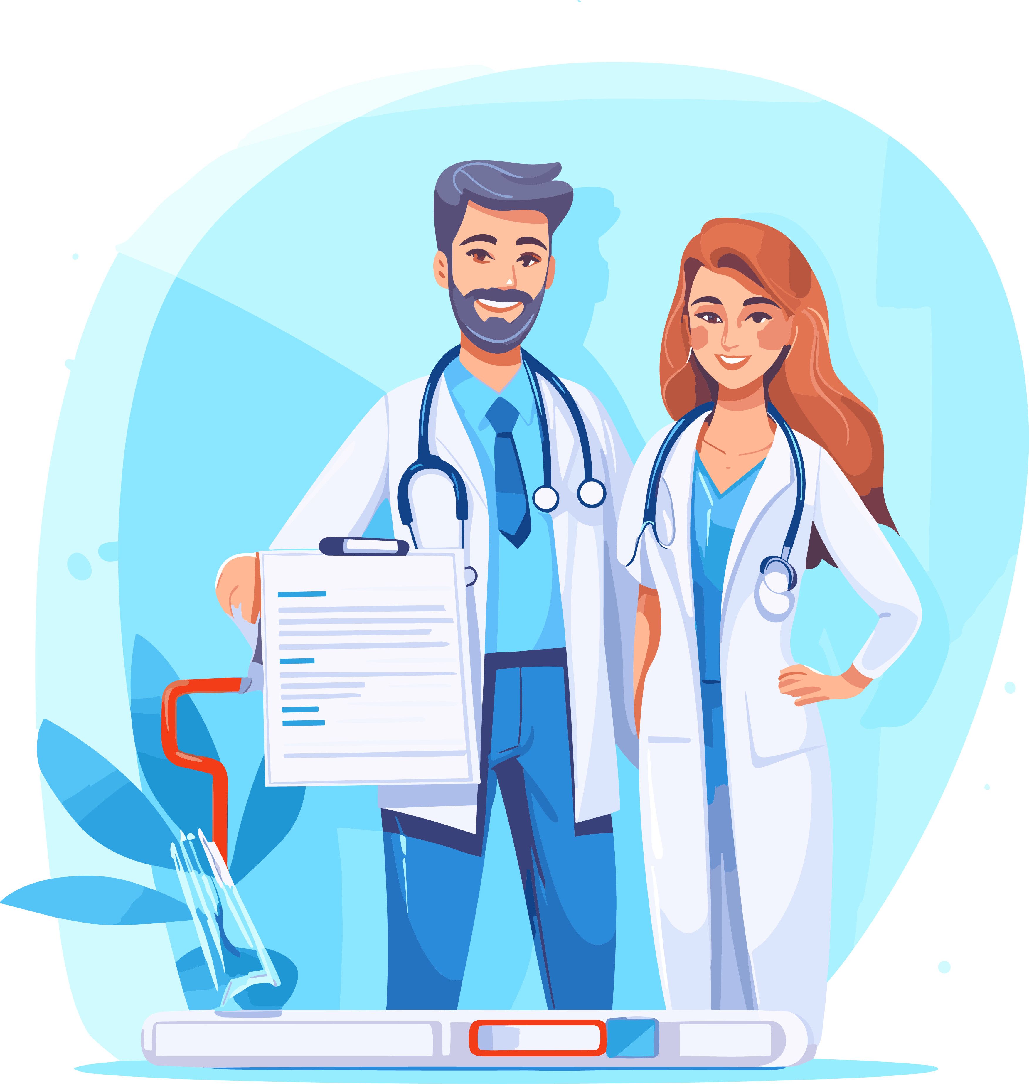 High-definition transparent background medical vector cartoon illustration