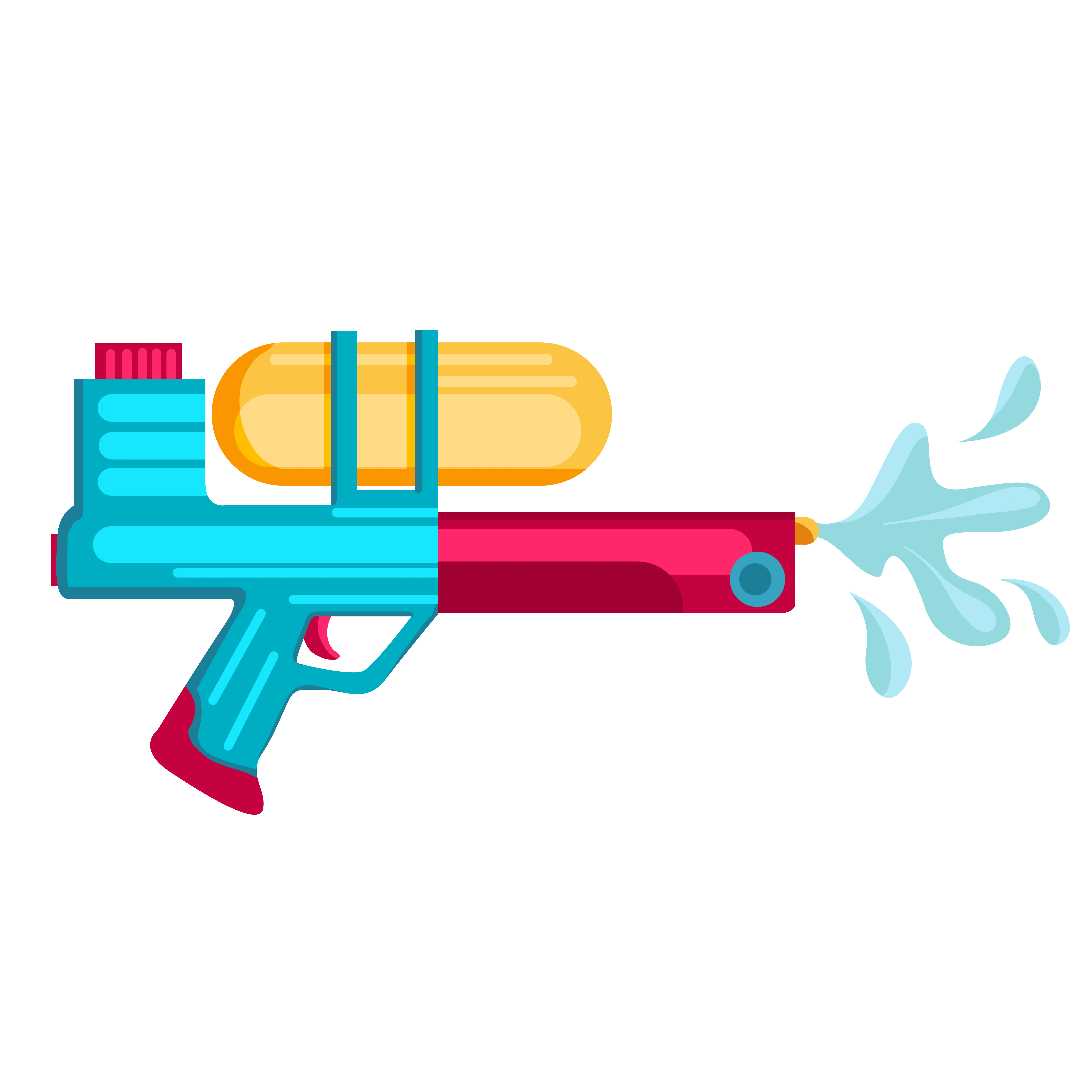 Water park toy water gun for commercial use illustration