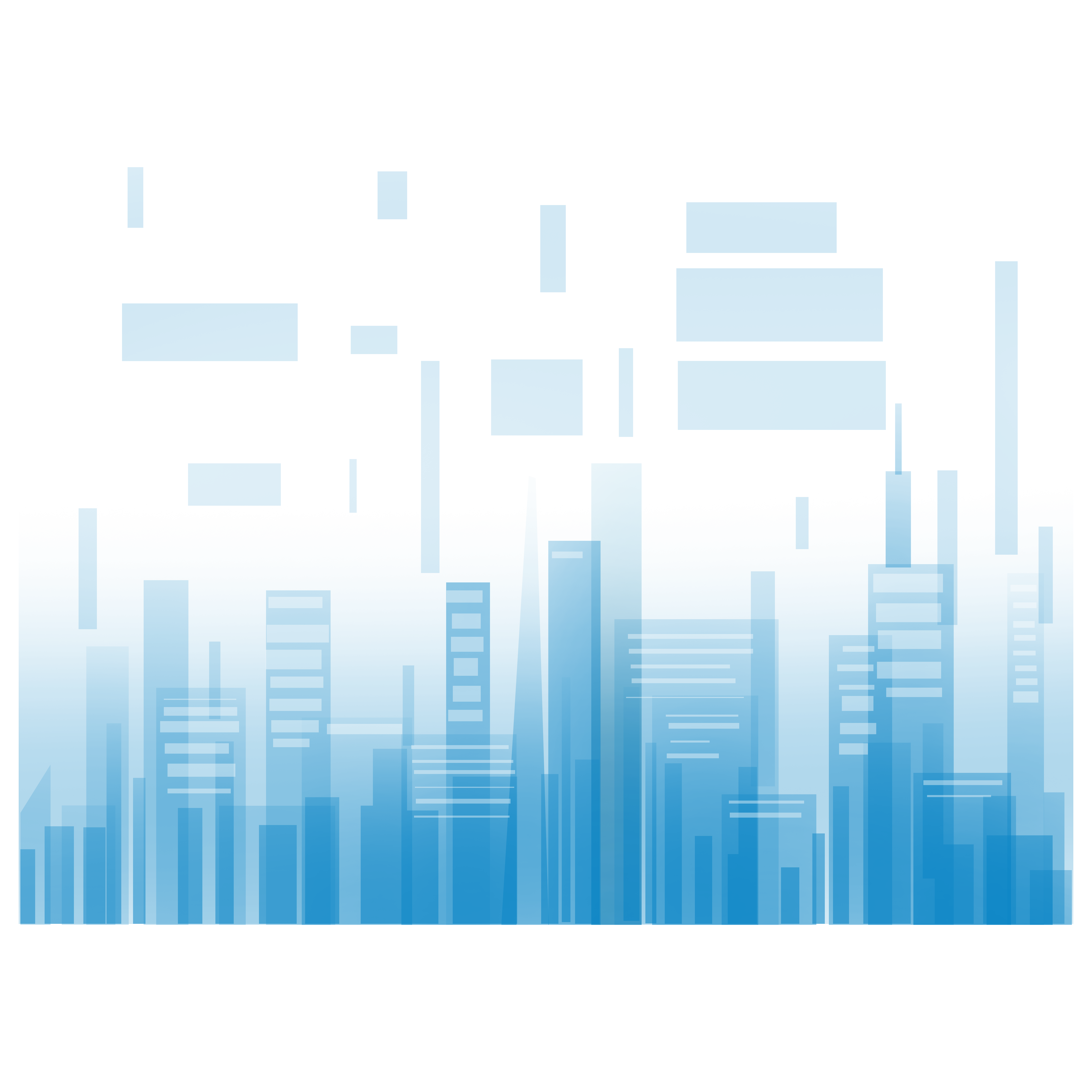 Blue gradient futuristic technology city PNG material