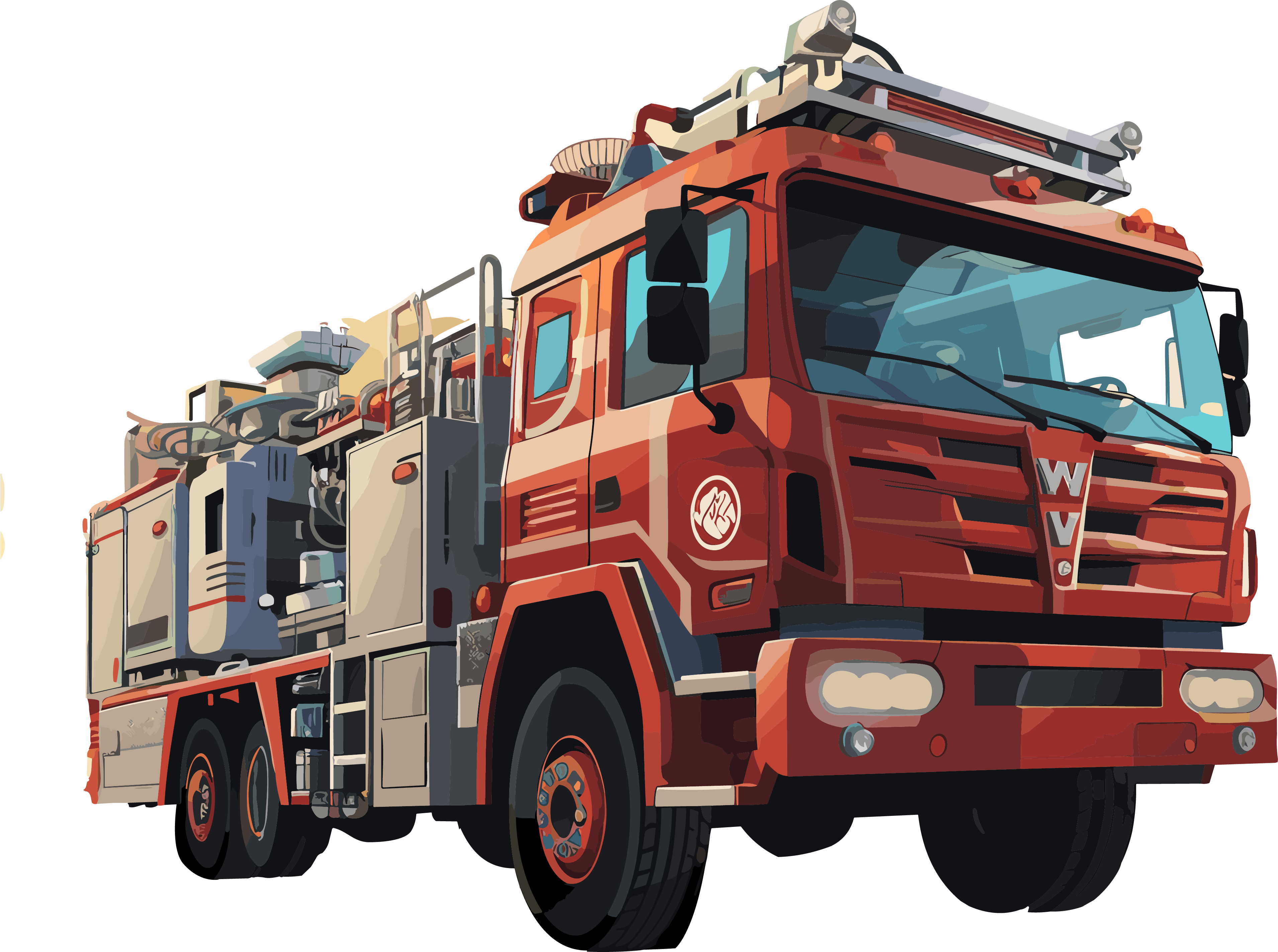 Creative illustration design materials for fire protection association