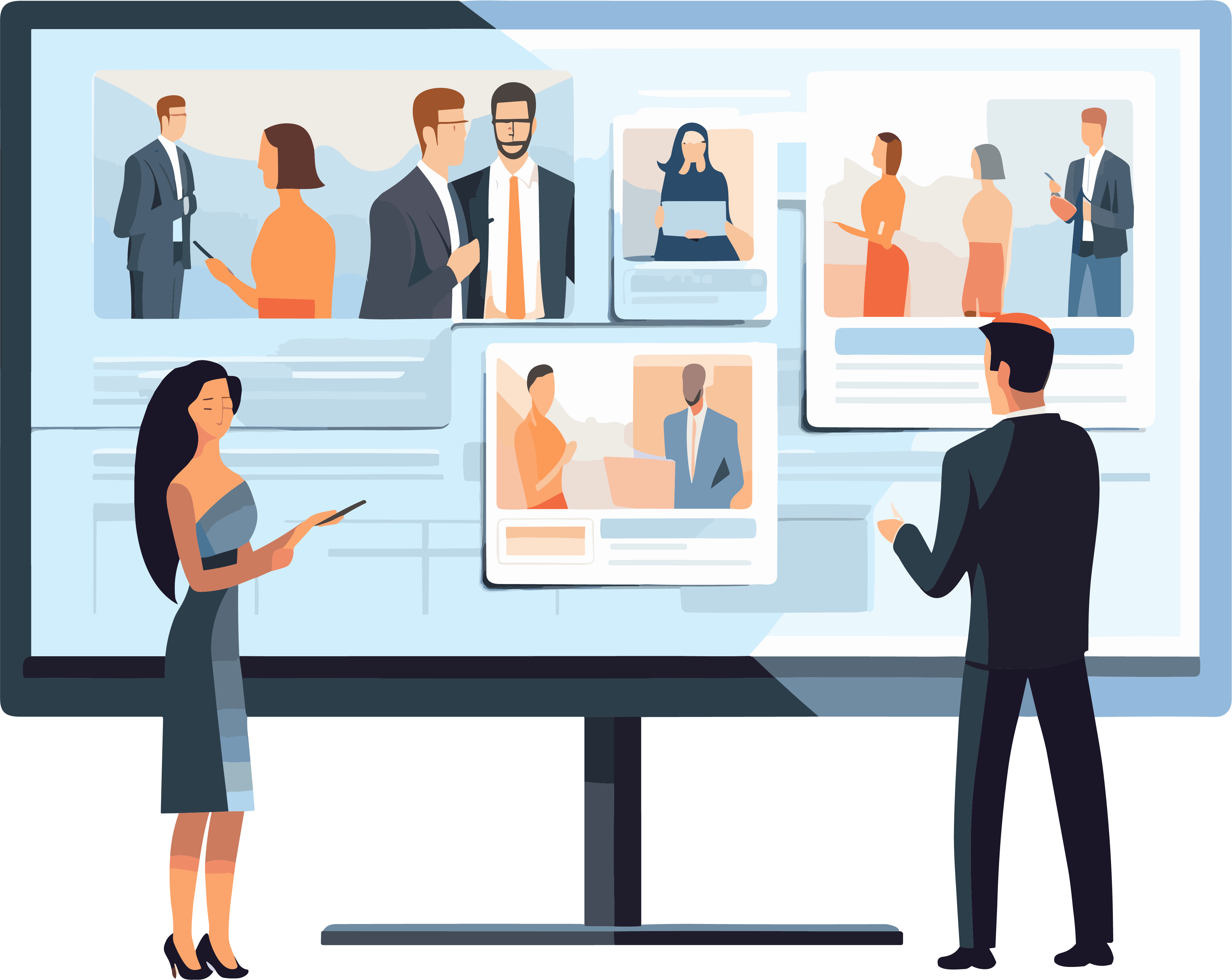 Flat illustration corporate office materials