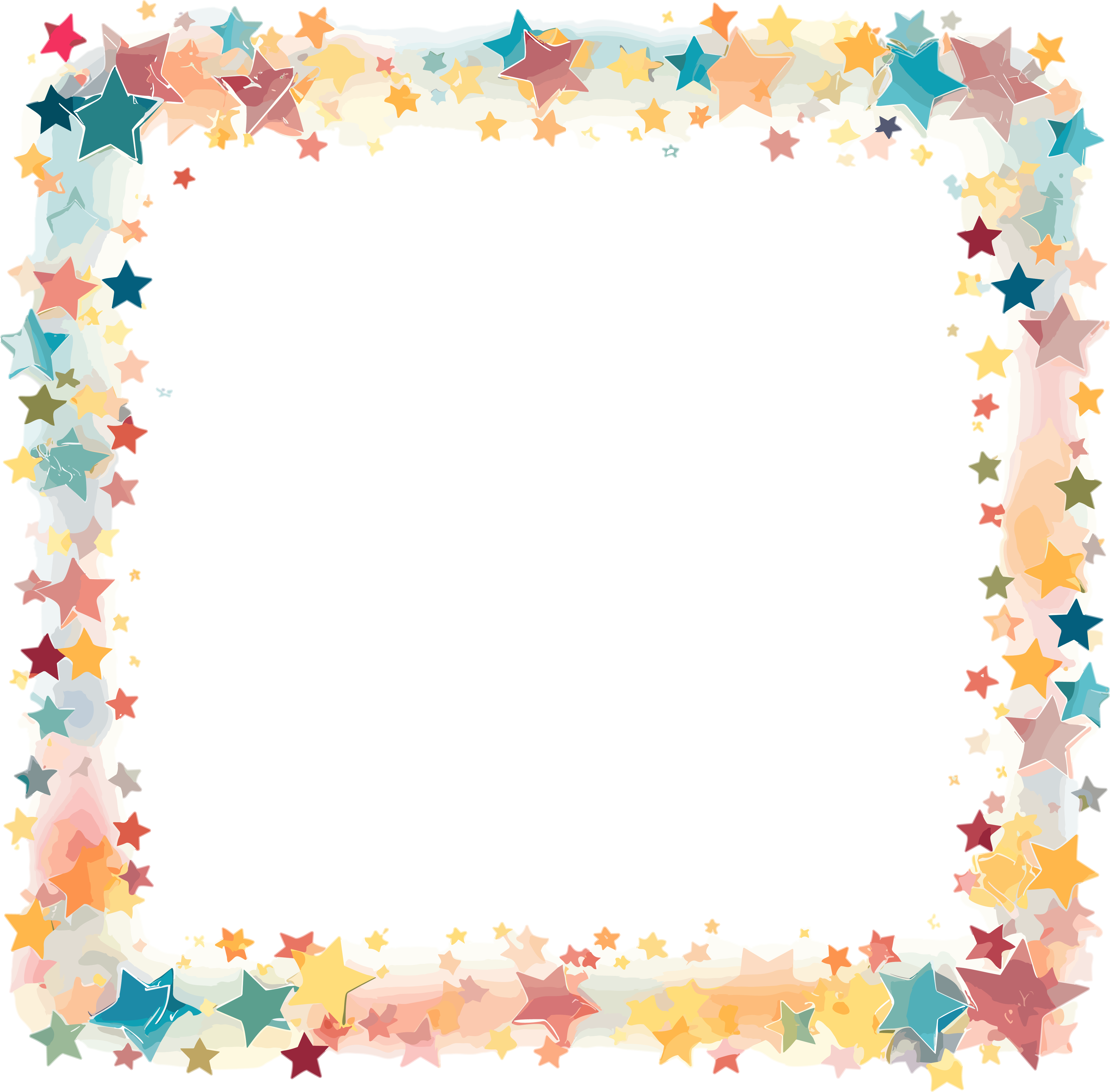Blue and amber decorative border - Soft and cute toy ratio - Commercial use allowed