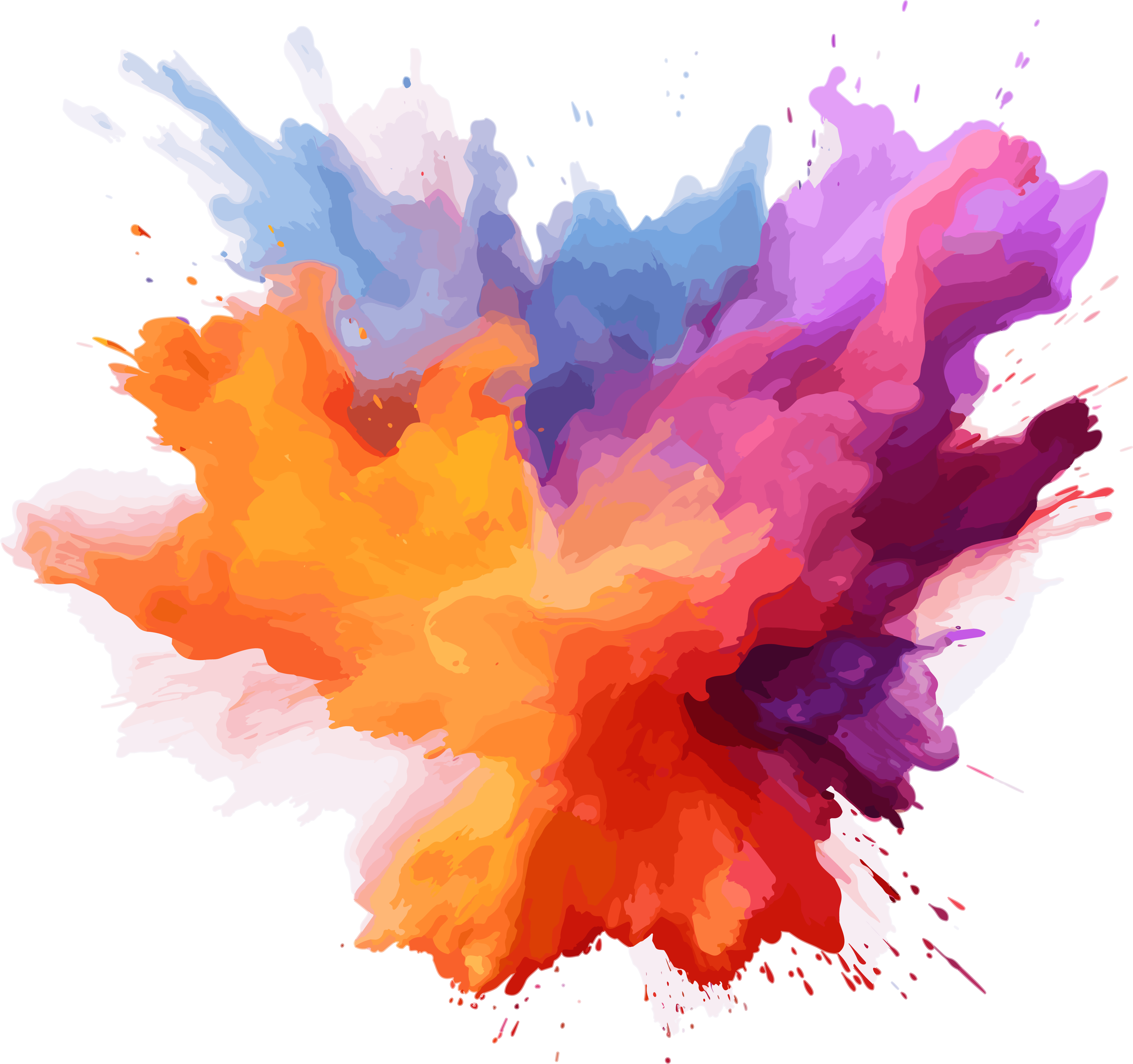 Vibrant transparent background spray paint material